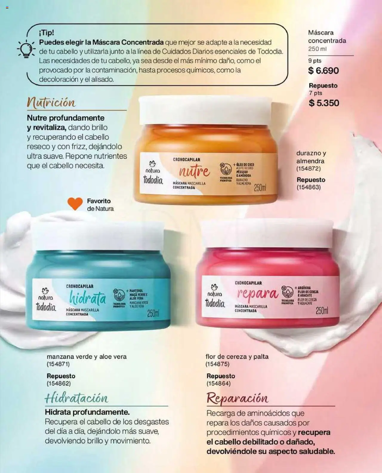 Natura catálogo │ válido desde el 28.06.2025 | Página: 136 | Productos: Palta, Almendra, Máscara, Durazno