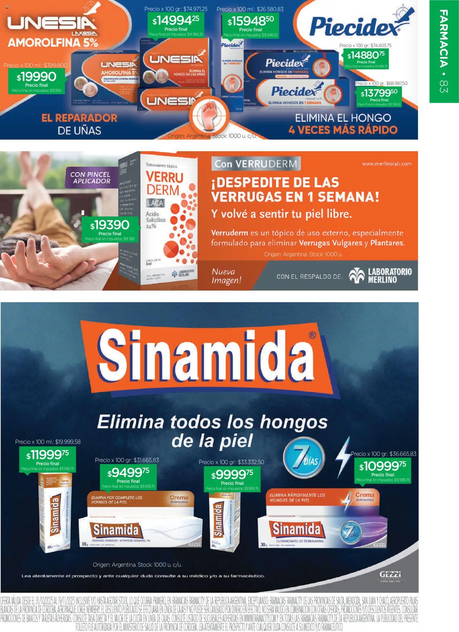 Farmacity catálogo │ válido desde el 30.10.2025 | Página: 83 | Productos: Molde, Pincel, Hongos, Crema