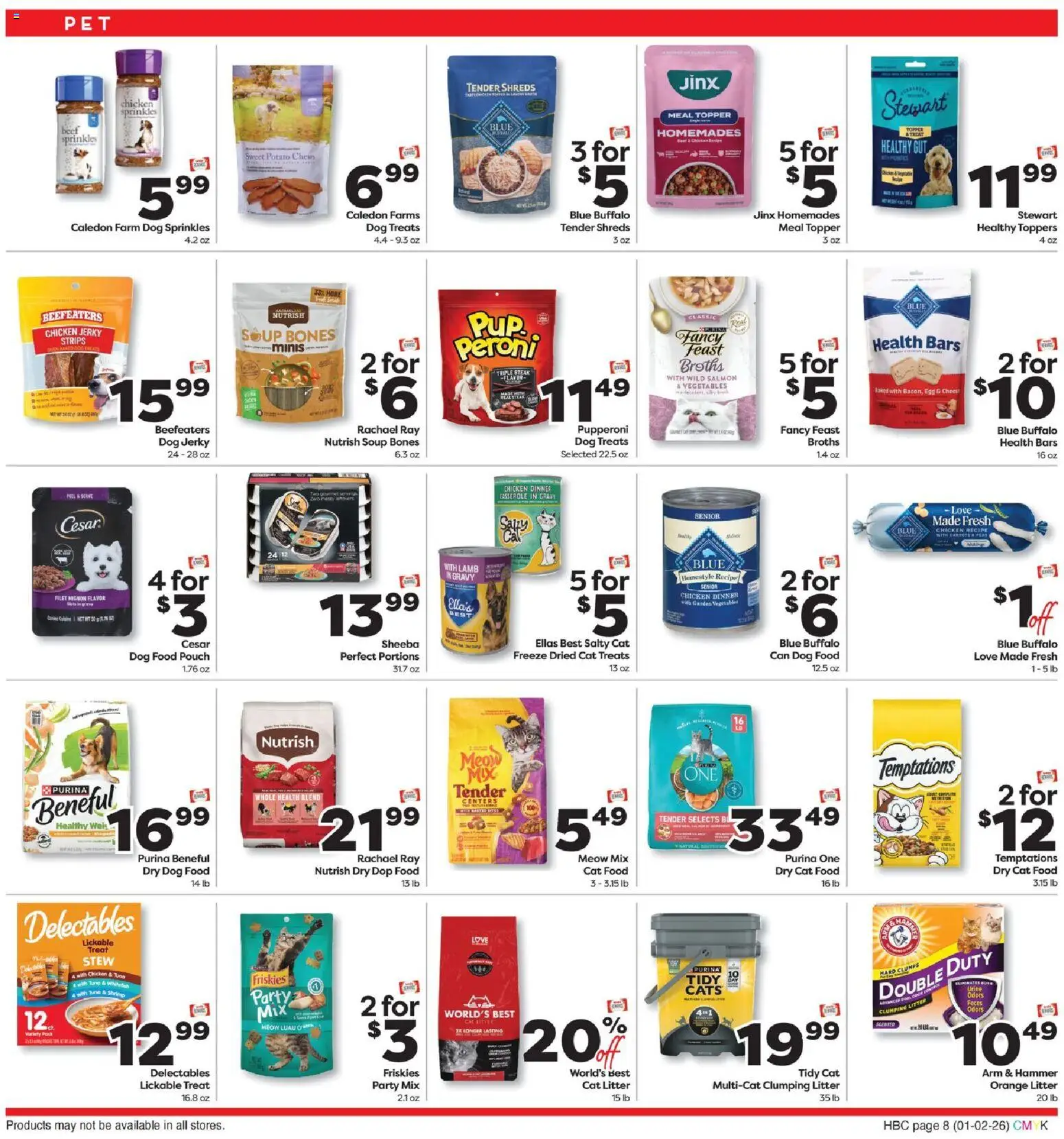 Weis Health & Home - valid from 02.01.2026 | Page: 8 | Products: Dog Food, Cat Food, Cheese, Vegetables