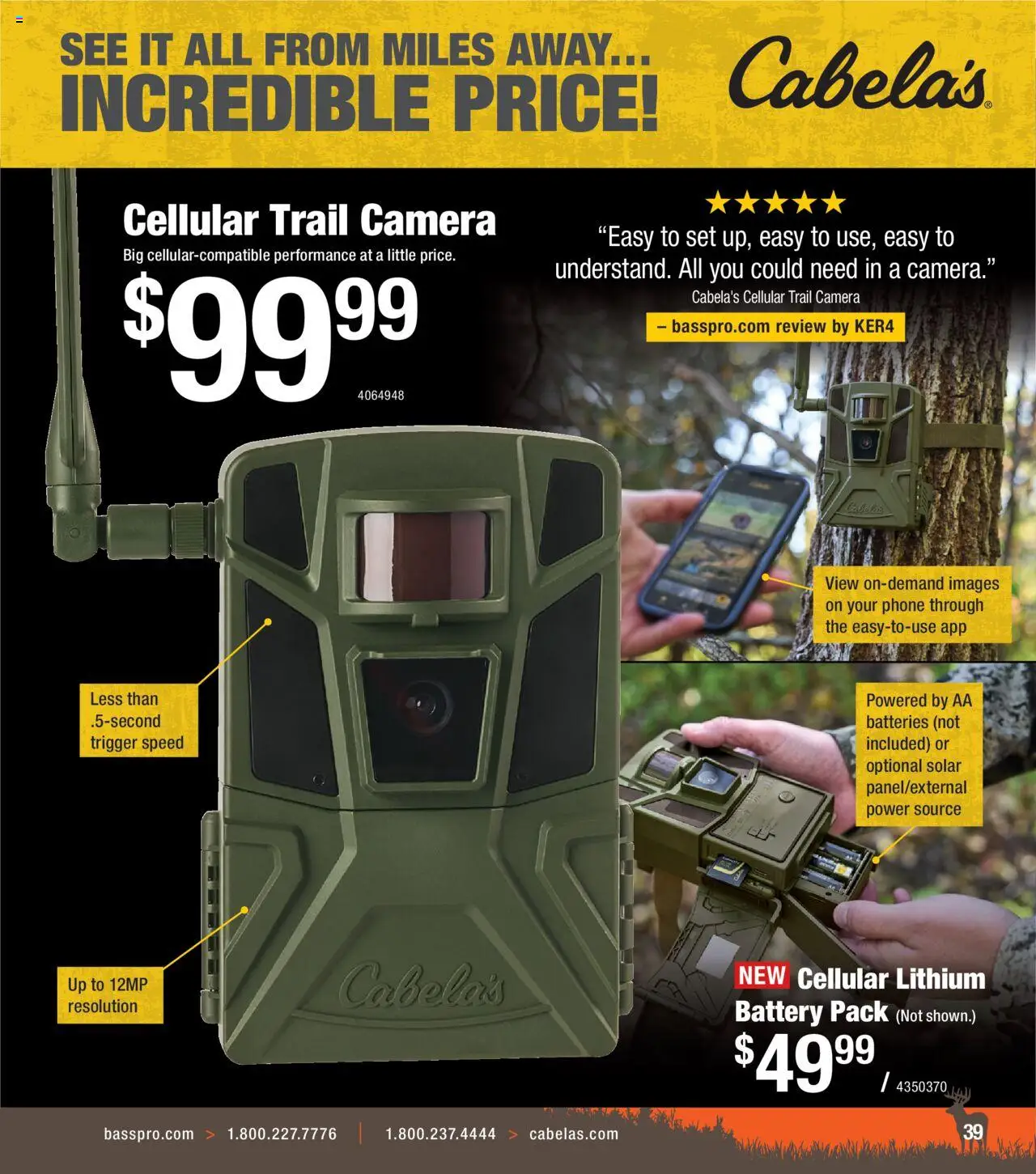 Cabela's Deer Hunting 25 - valid from 01.10.2025 | Page: 39 | Products: Battery, Phone, Camera, Trail Camera