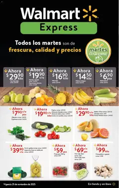 Vista previa de Walmart Express folleto Ofertas, nuevo folleto de la tienda, válido en México a partir del 25.11.2025
