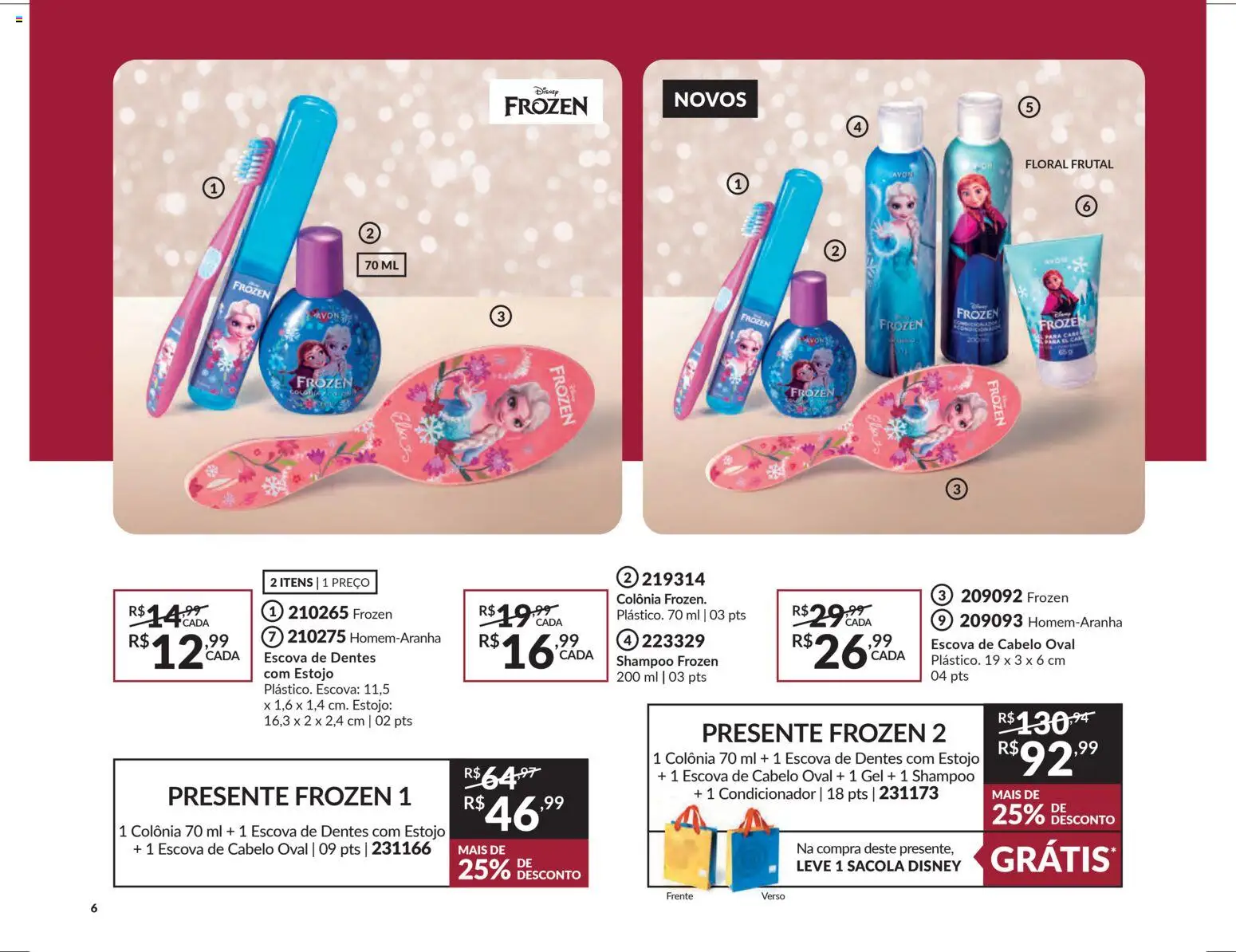 Avon Folheto - válido de 29.10.2025 | Página: 6 | Produtos: Shampoo, Condicionador, Escova, Escova de cabelo