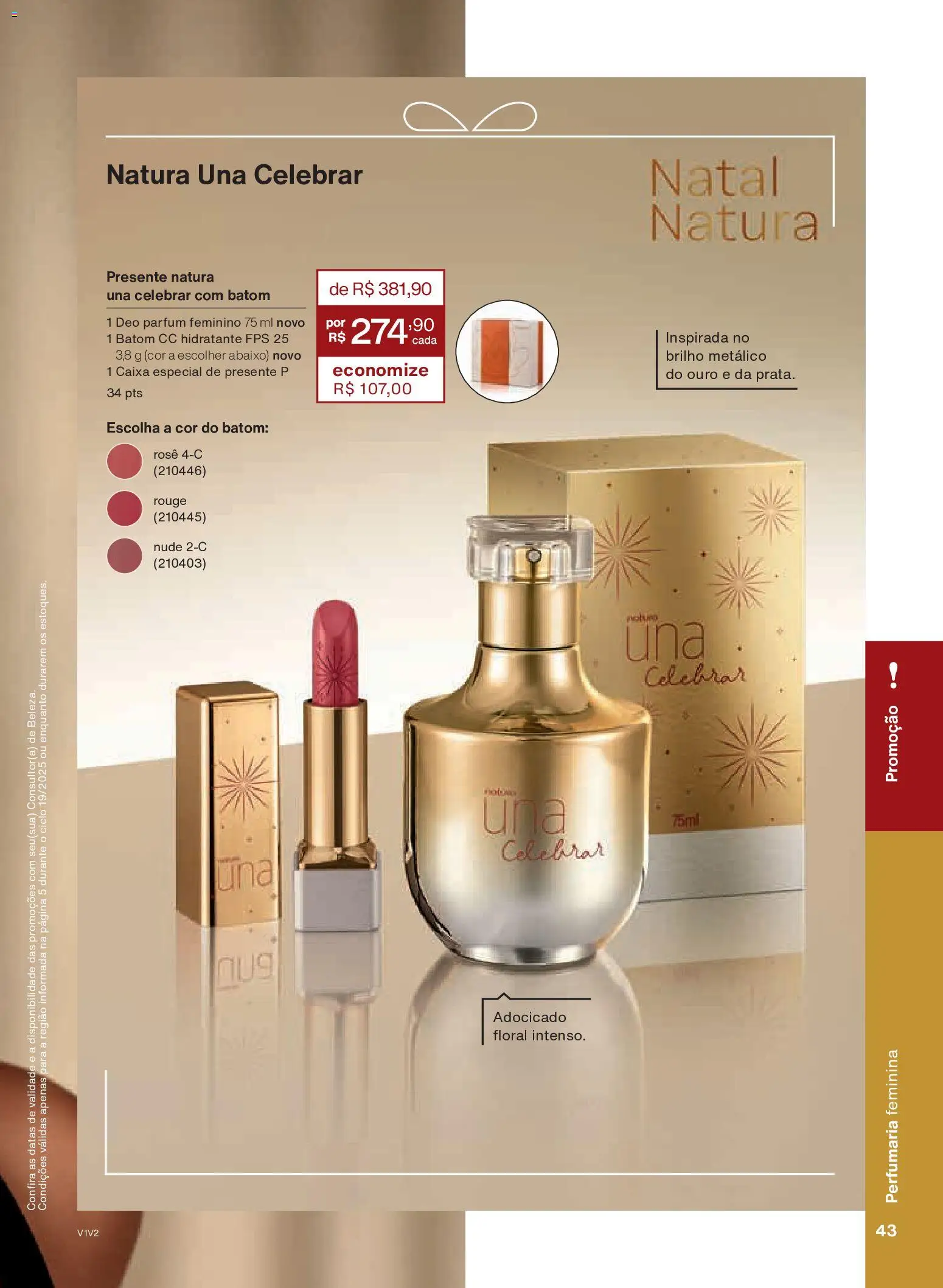 Natura Folheto - válido de 26.11.2025 | Página: 43 | Produtos: Batom, Caixa
