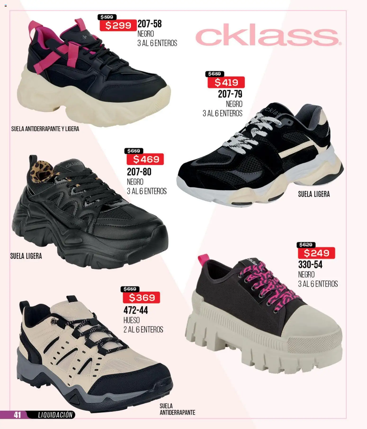 Nuevas ofertas de Cklass válidas en toda la República Mexicana desde el 18.03.2026. ¡Encuentra las mejores ofertas en Cklass catálogo Liquidación total calzado! | Página: 42