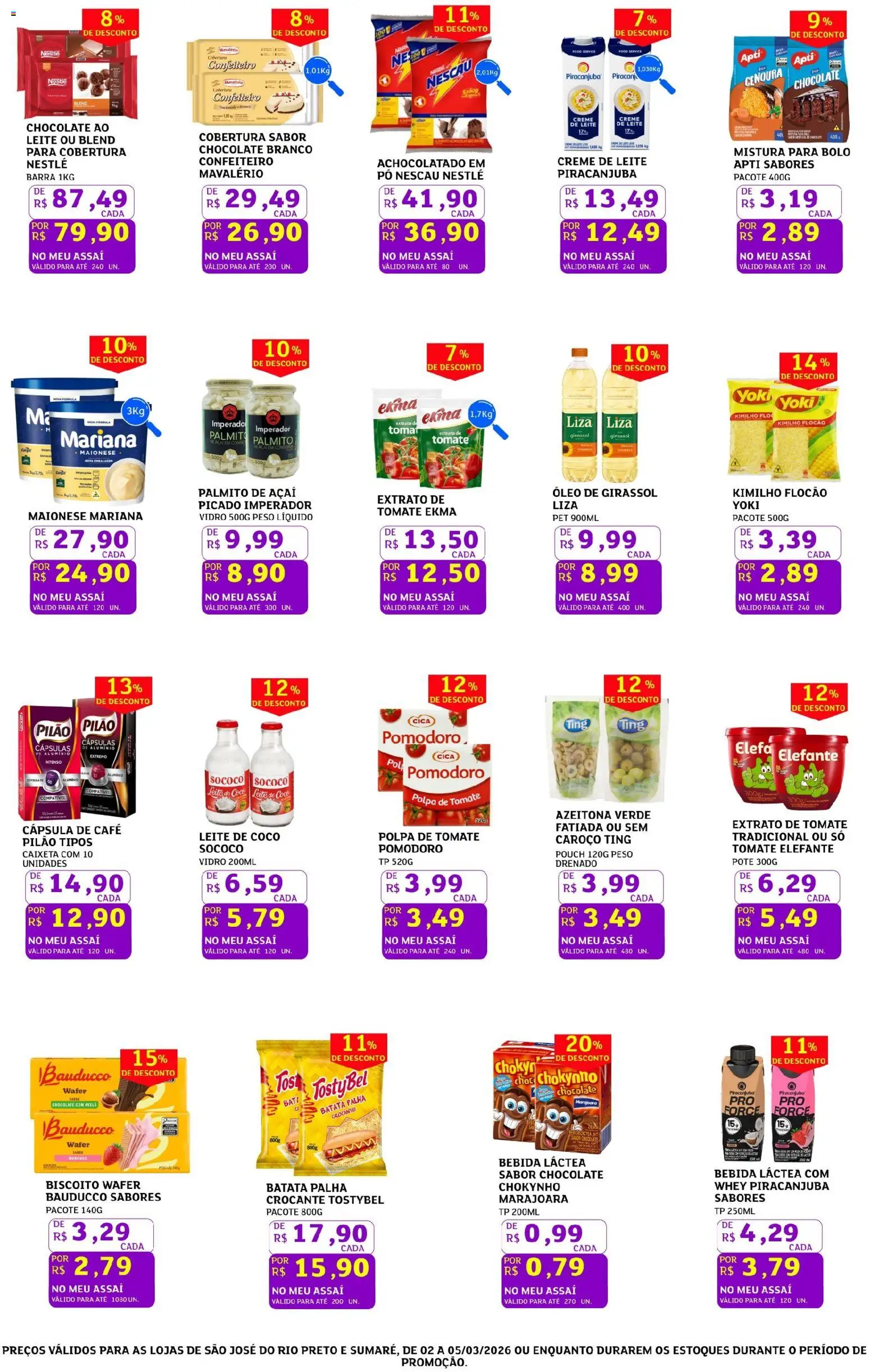 Assaí Atacadista Folheto - válido de 02.03.2026 | Página: 2 | Produtos: Pó, Óleo, Batata, Óleo de girassol