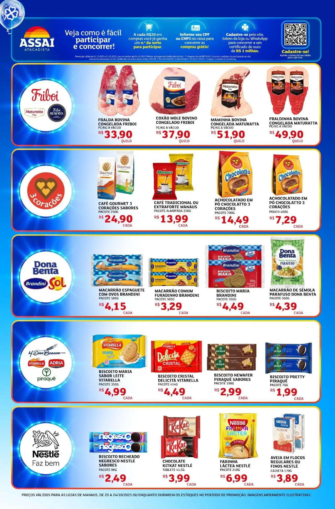 Assaí Atacadista Folheto - válido de 20.10.2025 | Página: 3 | Produtos: Achocolatado, Flocos, Aveia, Câmera