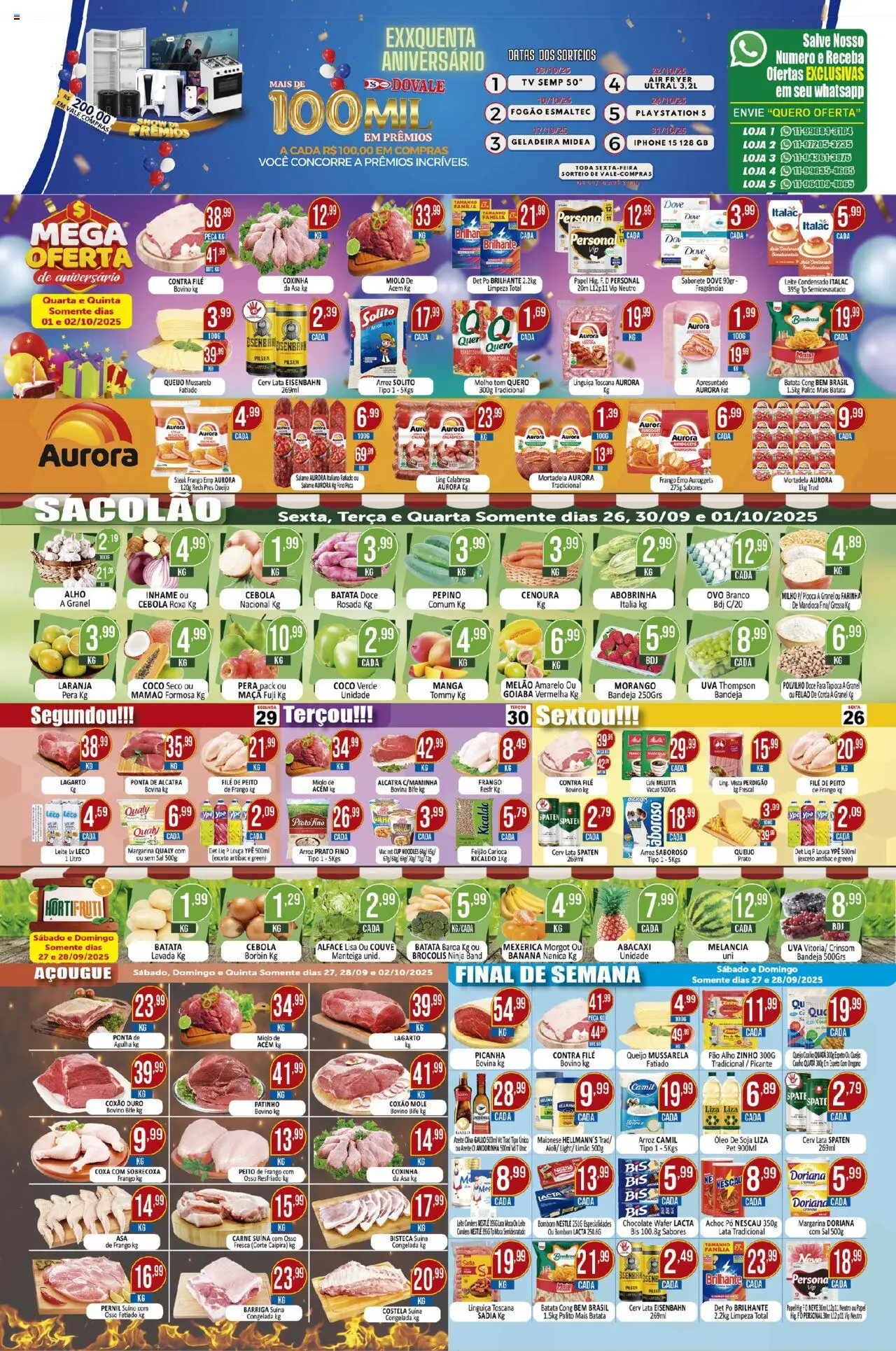 Dovale Folheto - válido de 26.09.2025 | Página: 1 | Produtos: Mexerica, Cebola, Pó, Sabonete