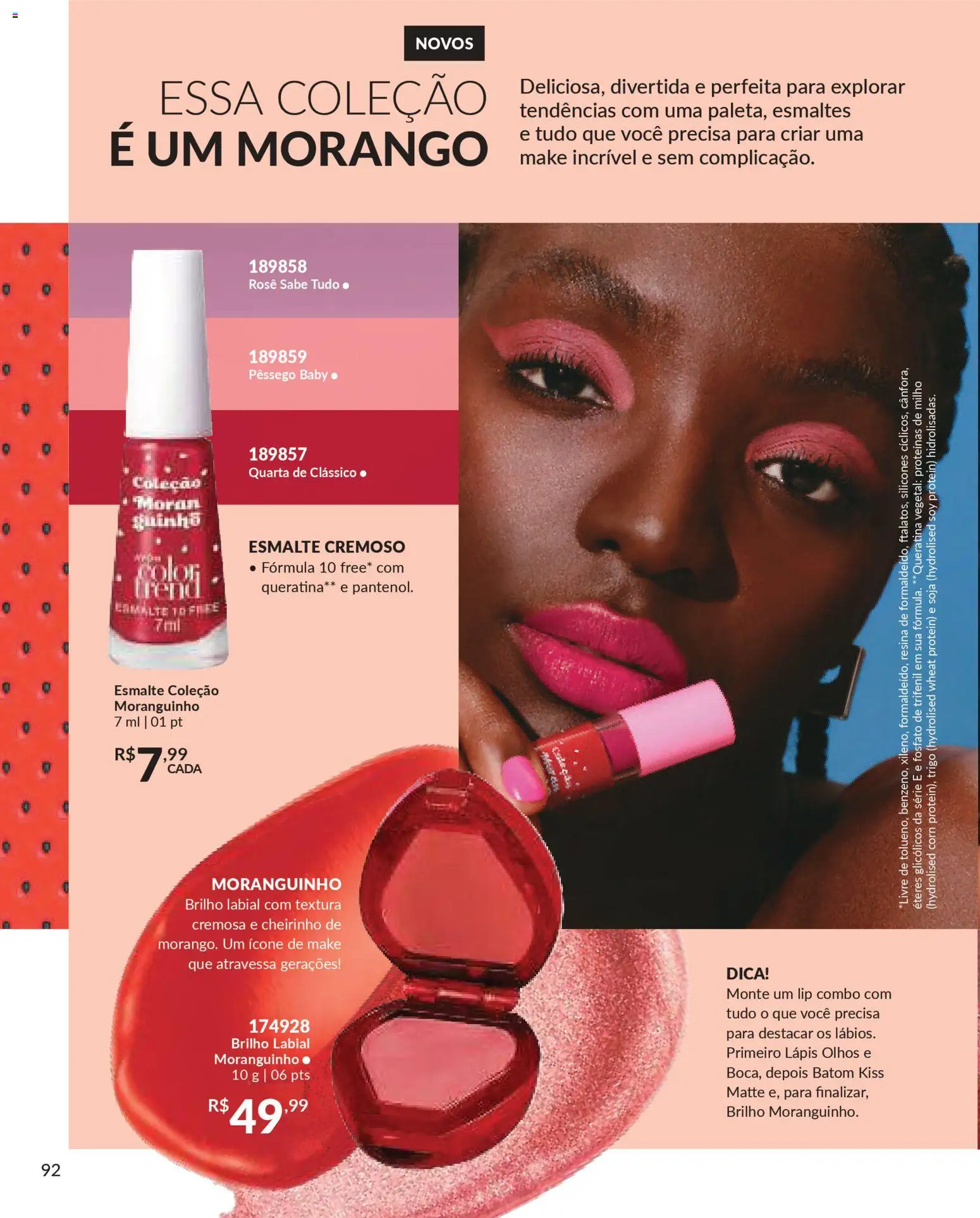 Avon Folheto - válido de 29.10.2025 | Página: 92 | Produtos: Pêssego, Batom, Lápis, Soja