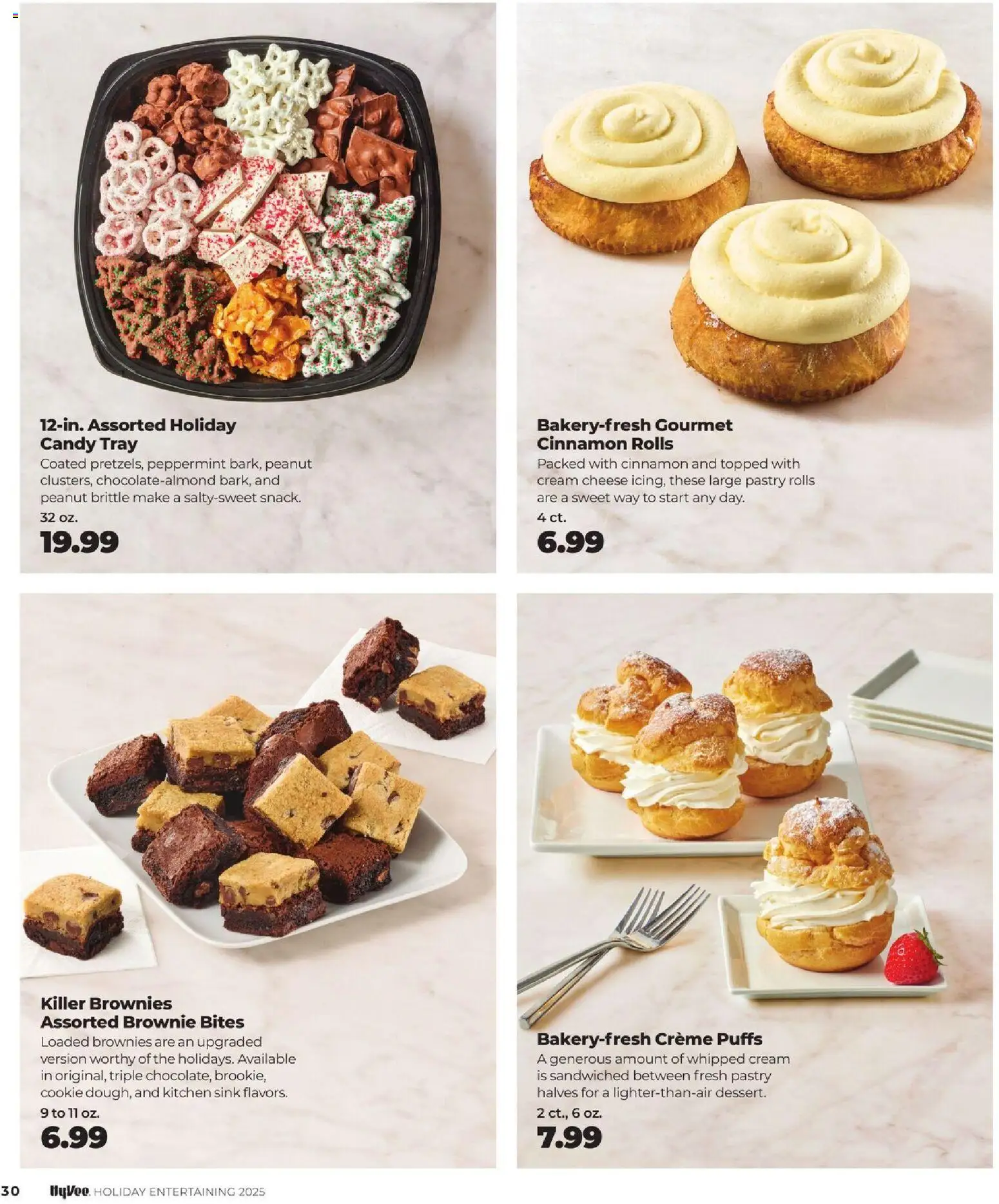 HyVee Holiday Entertaining - valid from 10.11.2025 | Page: 32 | Products: Peppermint, Cheese, Cream, Brownie Bites