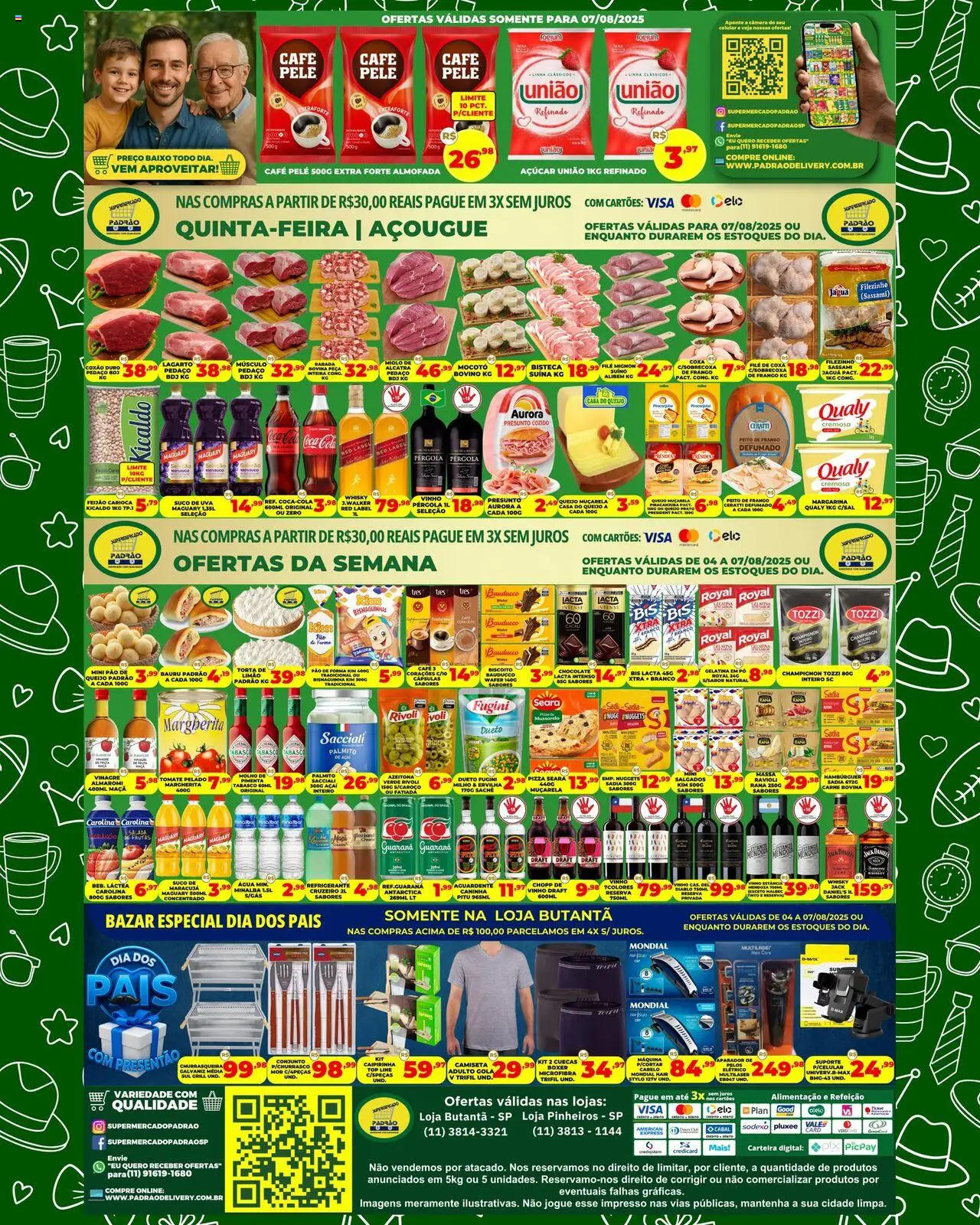 Supermercado Padrão Folheto - válido de 04.08.2025 | Página: 2 | Produtos: Maracujá, Minalba, Chocolate, Massa