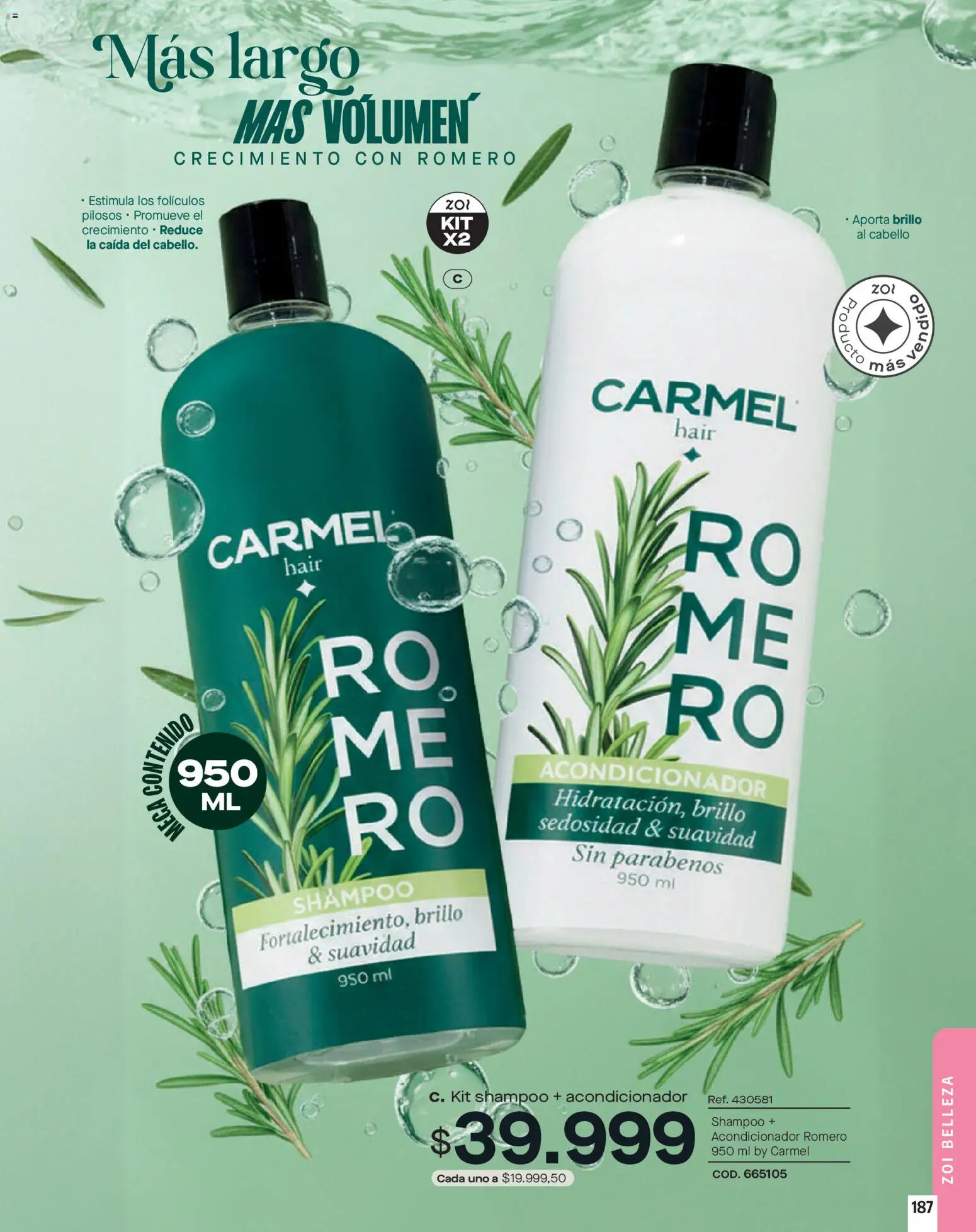 Carmel revista - valida desde el 01.03.2026 | Página: 187 | Productos: Shampoo, Brillo, Acondicionador
