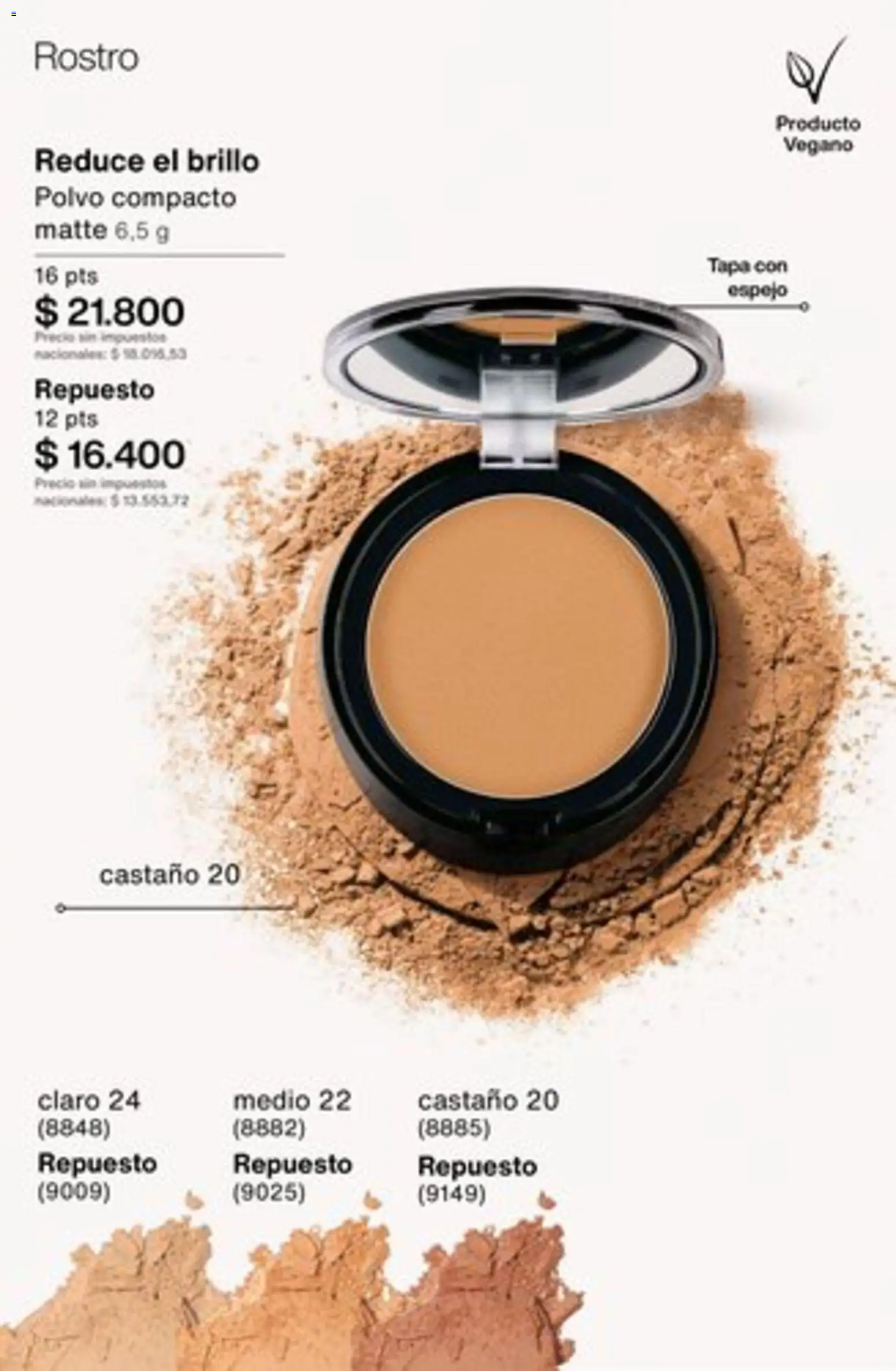Catálogo Natura Ciclo 1/2026 │ válido desde el 04.12.2025 | Página: 144 | Productos: Espejo, Polvo, Brillo, Polvo compacto