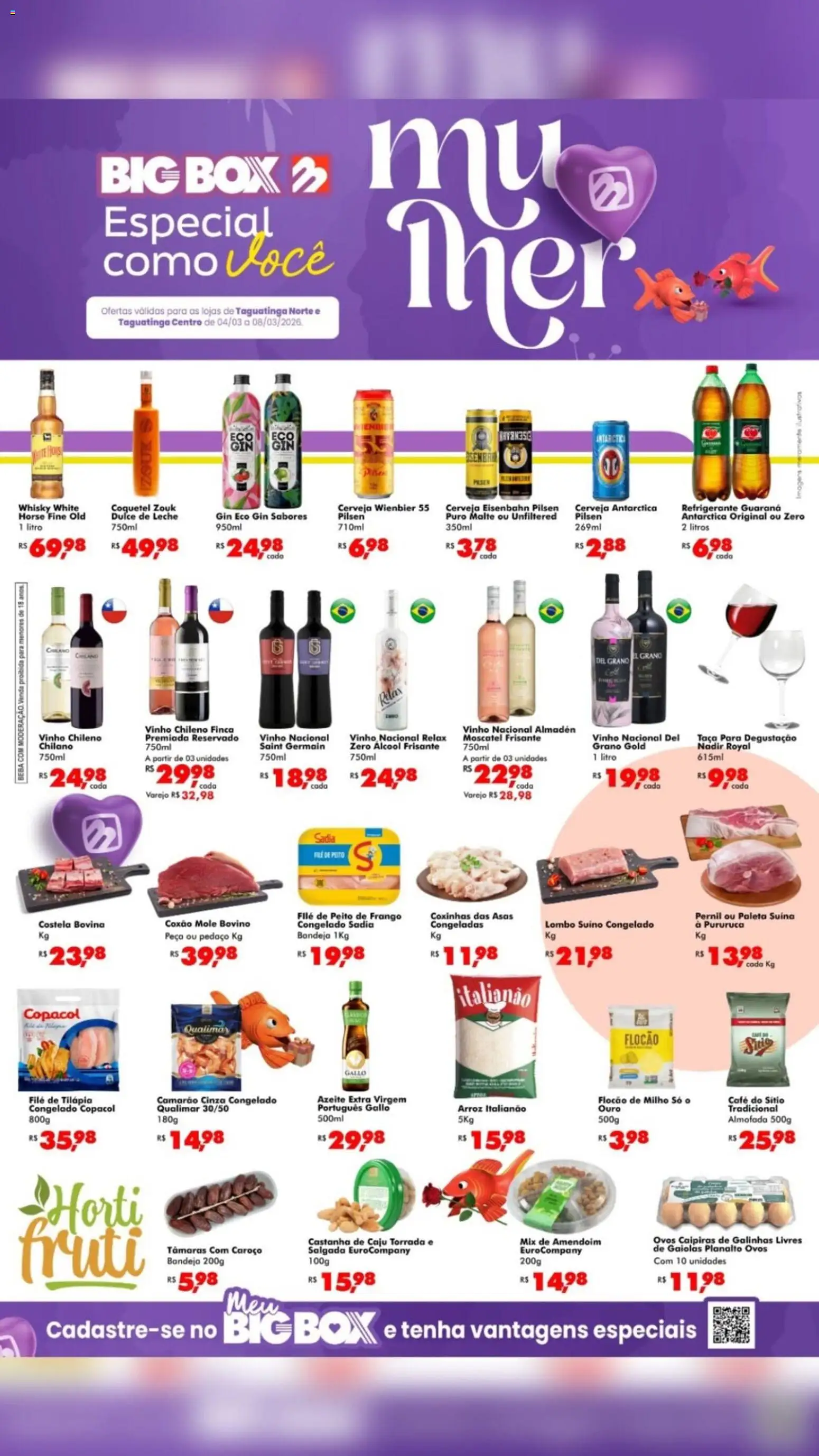 Big Box Folheto - válido de 04.03.2026 | Página: 1 | Produtos: Caju, Bandeja, Azeite, Peito de frango