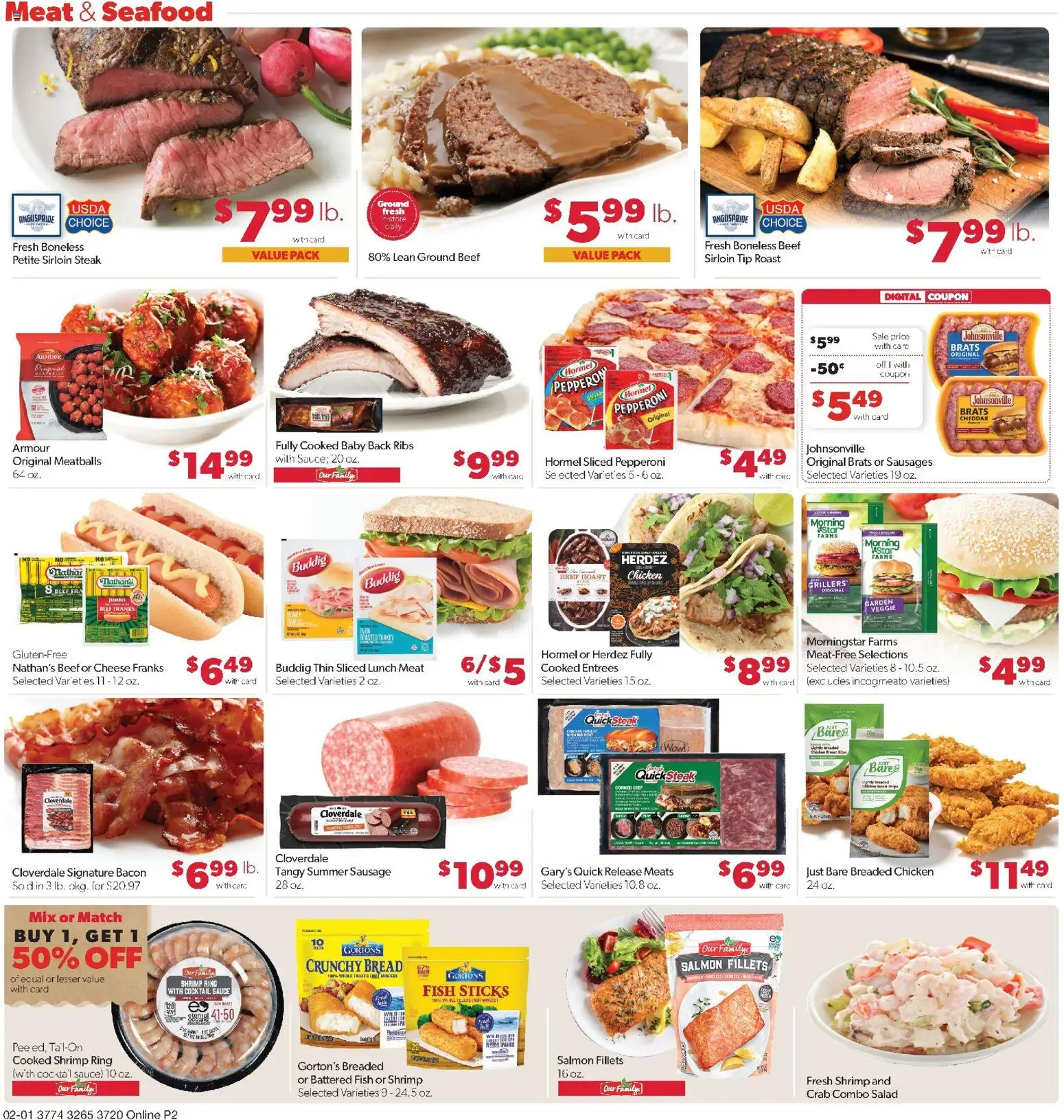 Family Fare Weekly Ad - NE - valid from 01.02.2026 | Page: 7 | Products: Cheese, Fish, Beef, Seafood