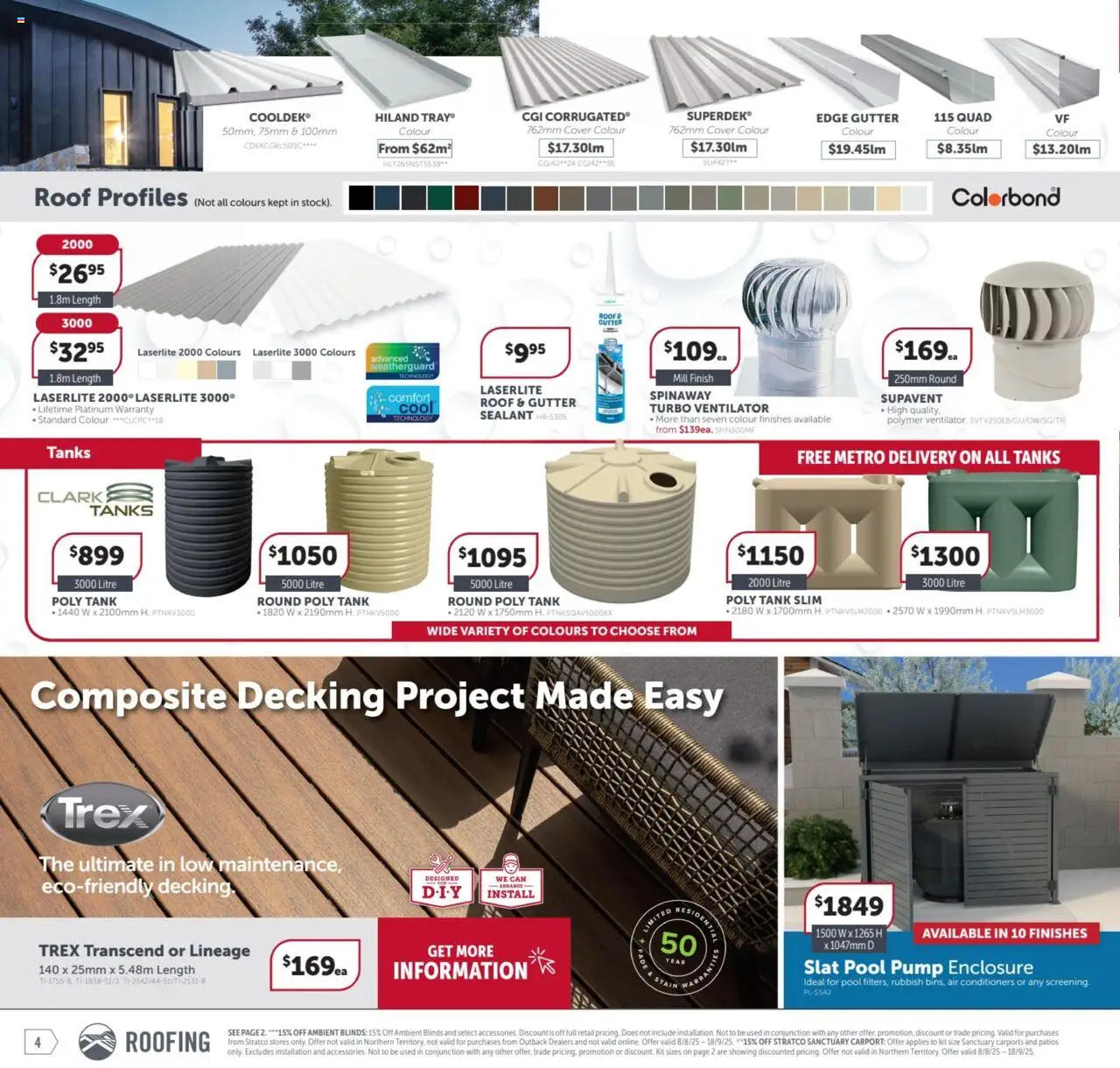 Stratco catalogue - valid from 08.08.2025 | Page: 4 | Products: Blinds, Decking