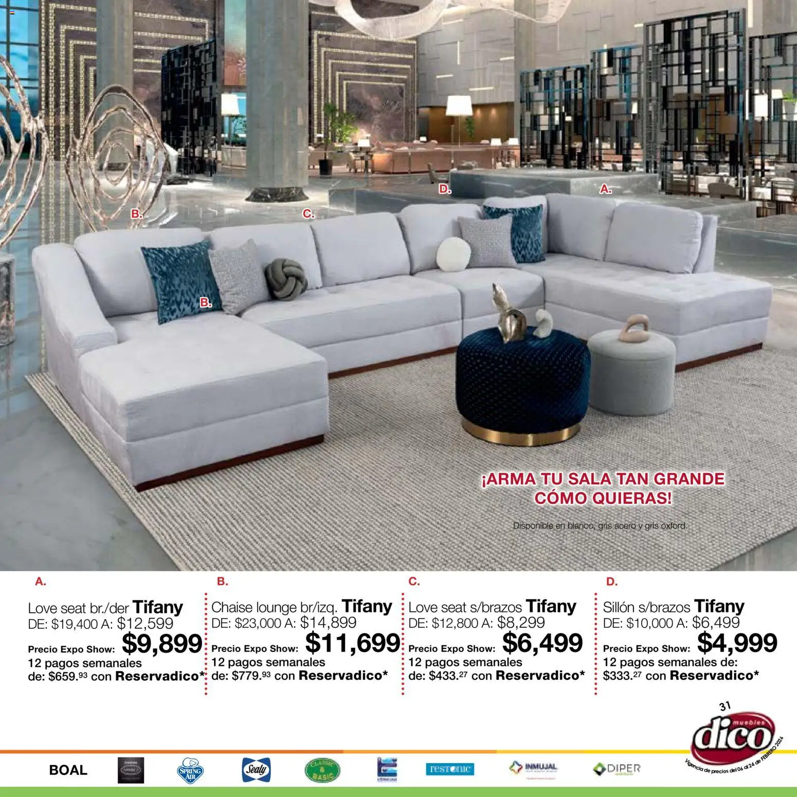 Nuevas ofertas de Muebles Dico válidas en toda la República Mexicana desde el 06.02.2026. ¡Encuentra las mejores ofertas en Muebles Dico catálogo Expo Show! | Página: 31