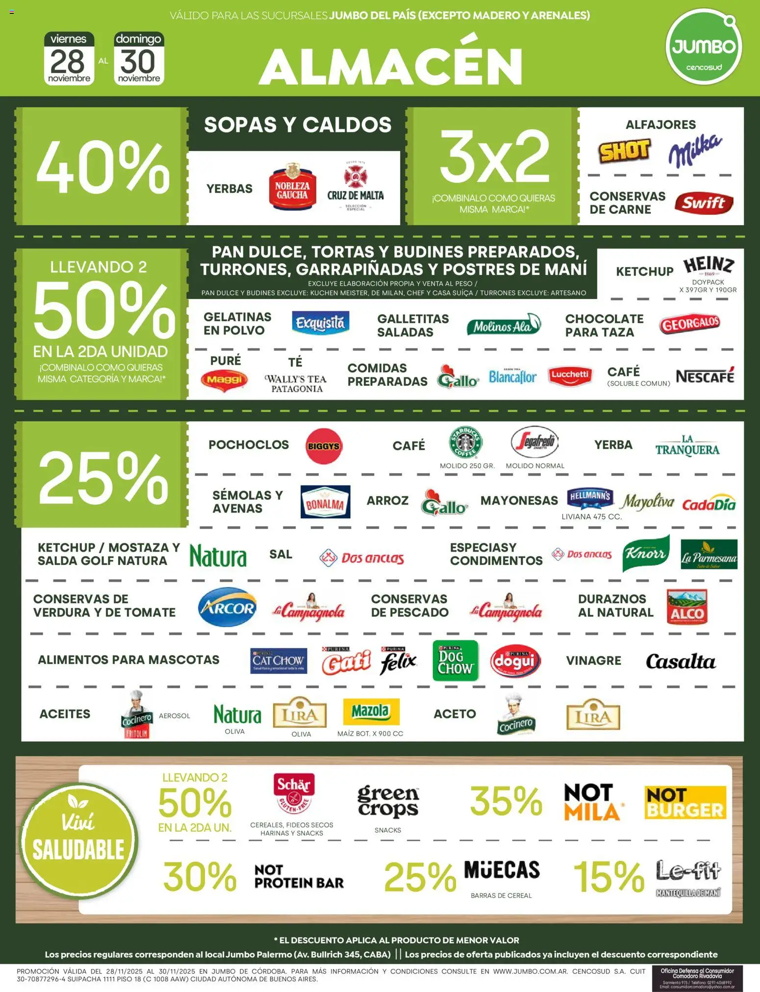 Jumbo ofertas │ válido desde el 28.11.2025 | Página: 3 | Productos: Yerba, Aceto, Taza, Chocolate