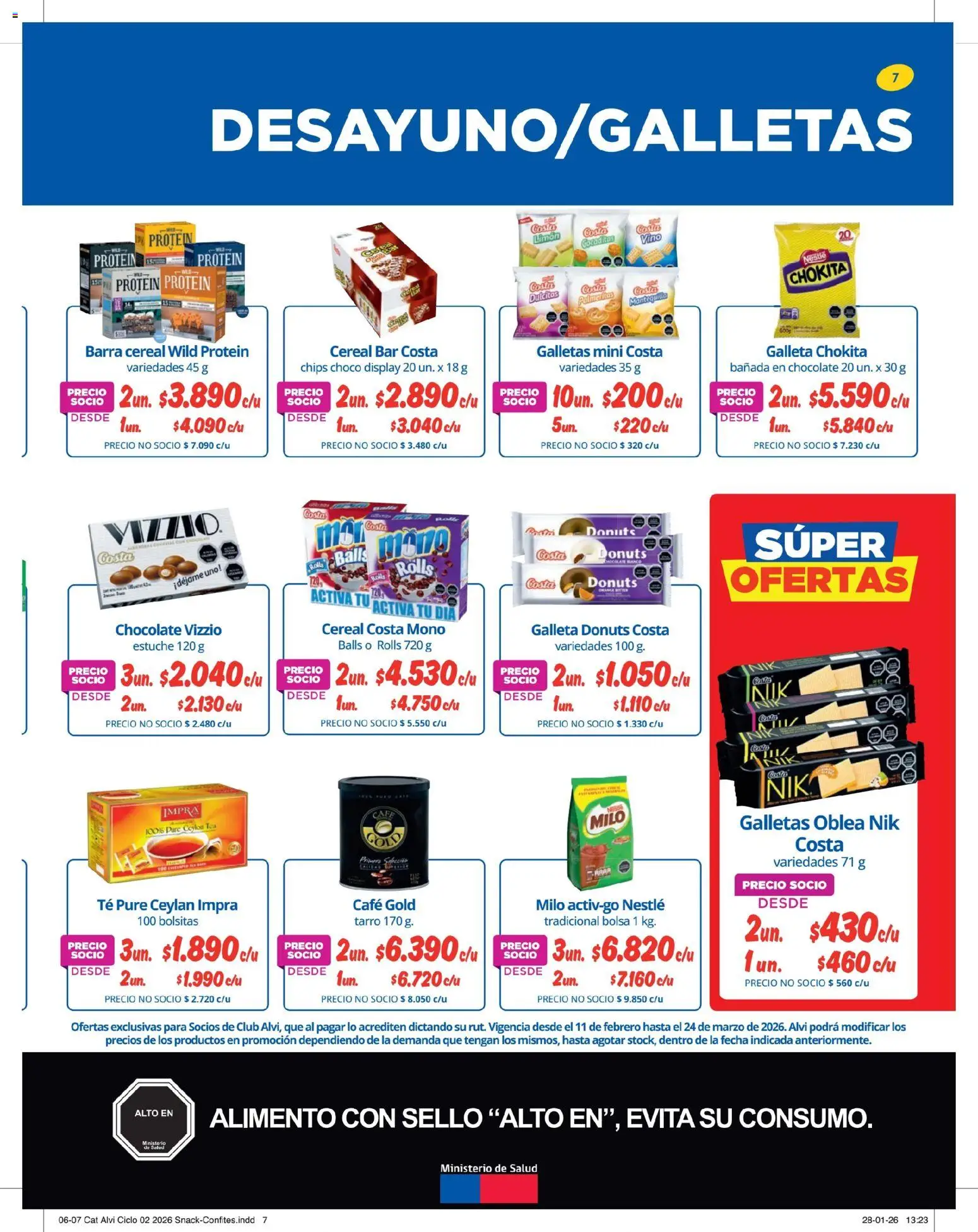 Alvi catálogo │ válido desde el 11.02.2026 | Página: 7 | Productos: Estuche, Mono, Té, Galletas