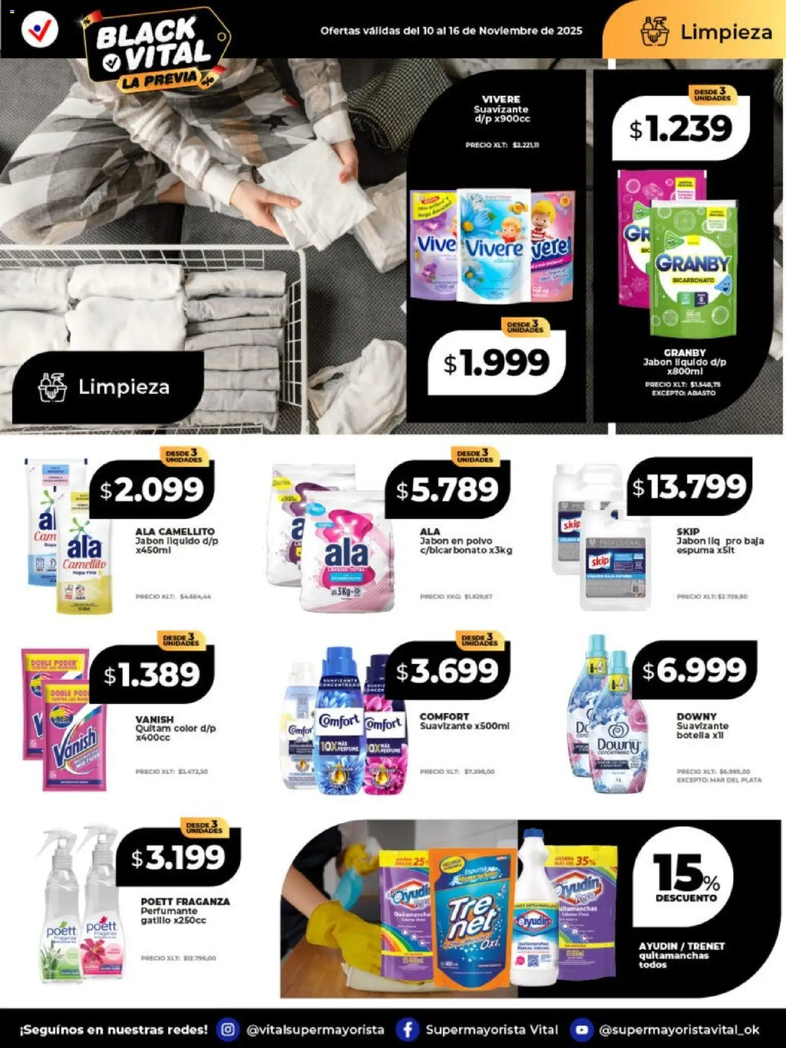 Vital - Ofertas - Laferrere │ válido desde el 10.11.2025 | Página: 9 | Productos: Botella, Jabón líquido, Jabón en polvo, Suavizante