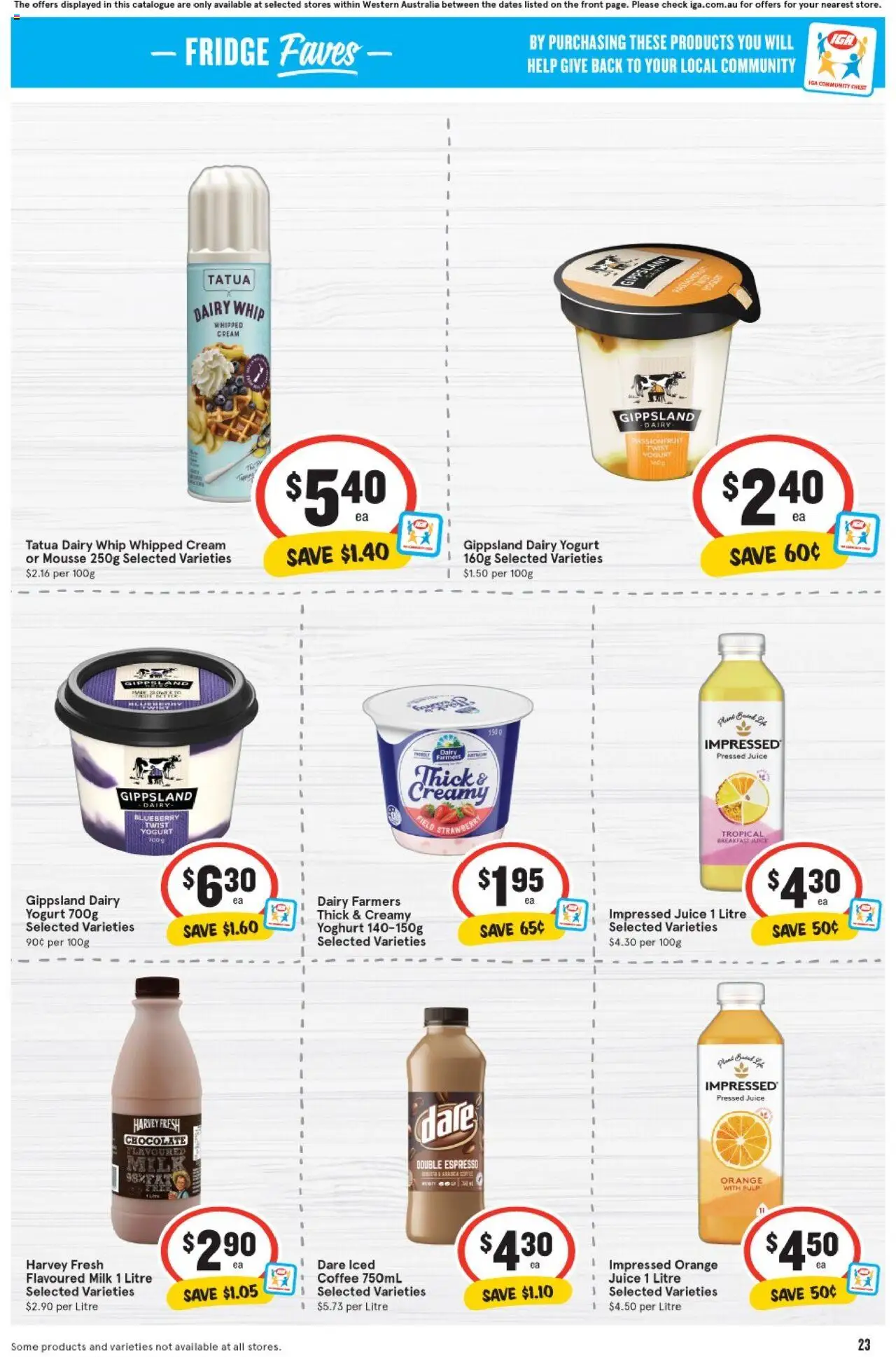 IGA catalogue - valid from 13.08.2025 | Page: 23 | Products: Yoghurt, Coffee, Cream, Mousse