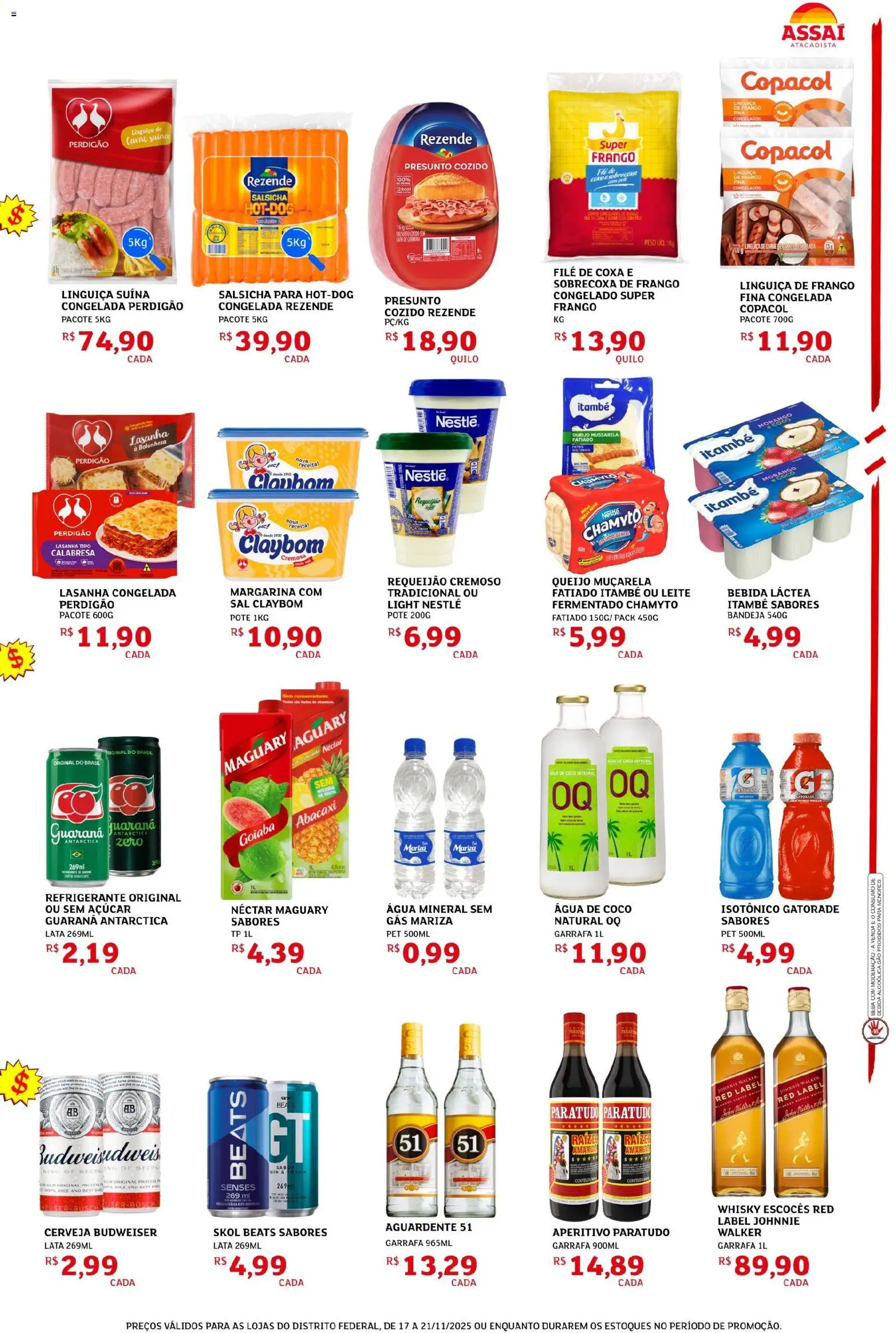 Assaí Atacadista Folheto - válido de 17.11.2025 | Página: 3 | Produtos: Coco, Whisky, Lasanha, Requeijão