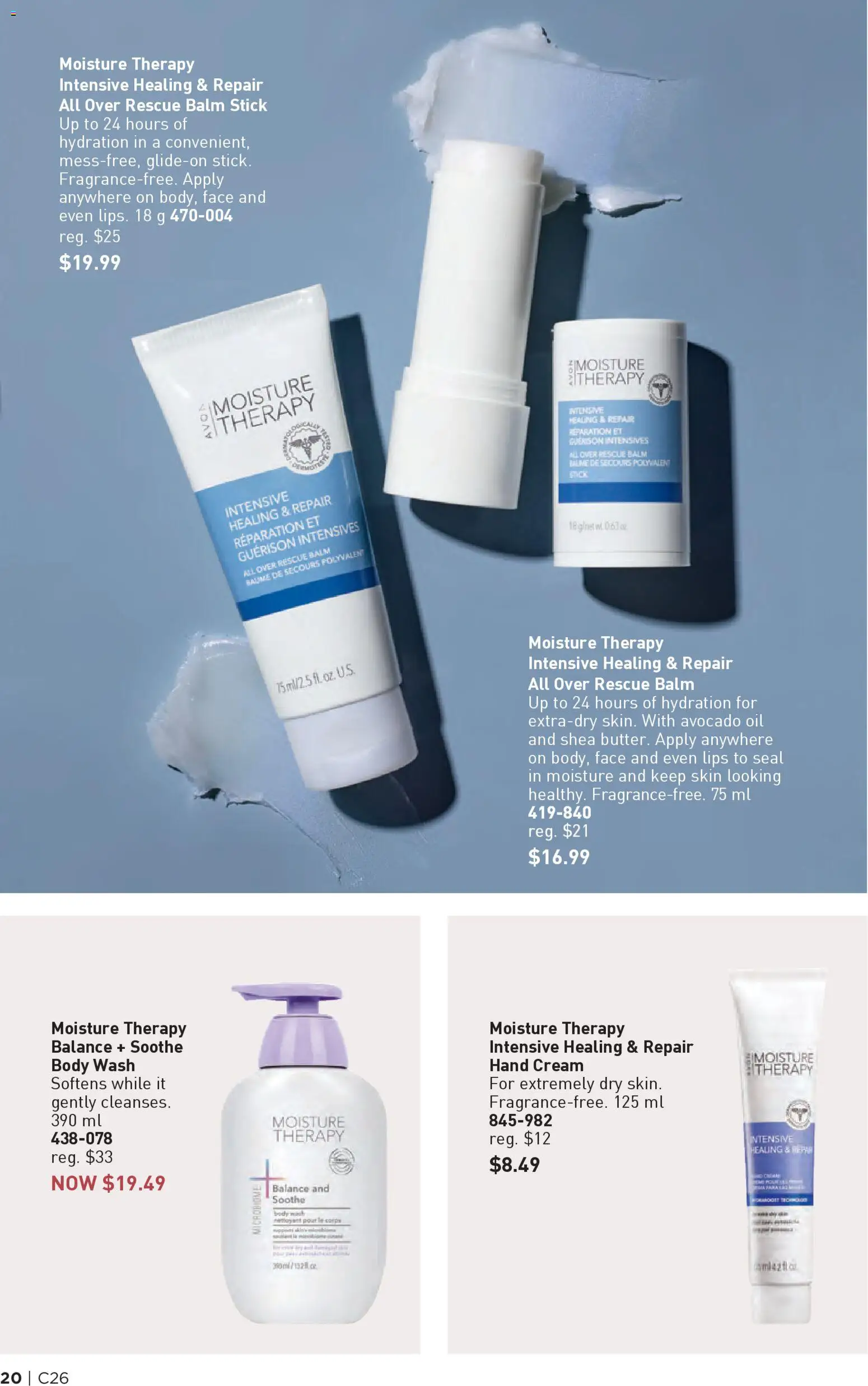 Avon flyer valid from 18.12.2025 | Page: 20 | Products: Cream, Hand cream, Body wash, Oil