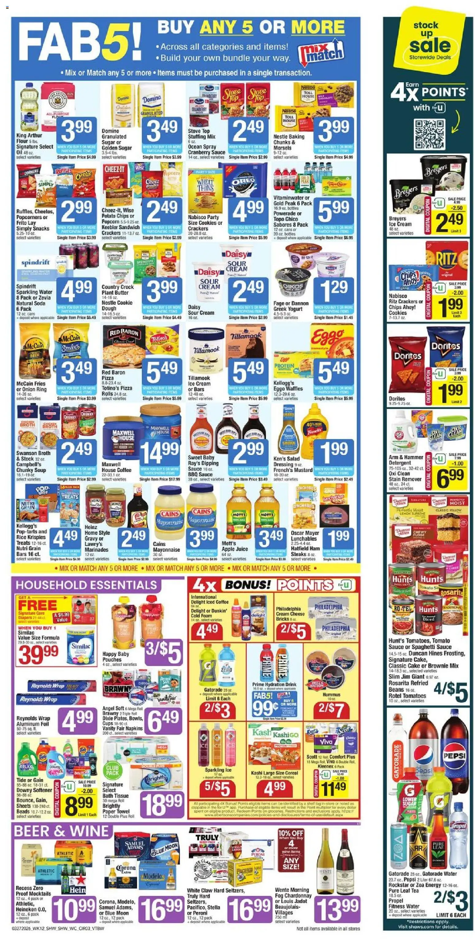 Shaw's Weekly Ad - VT - valid from 27.03.2026 | Page: 3 | Products: Butter, Beer, Sour cream, Water