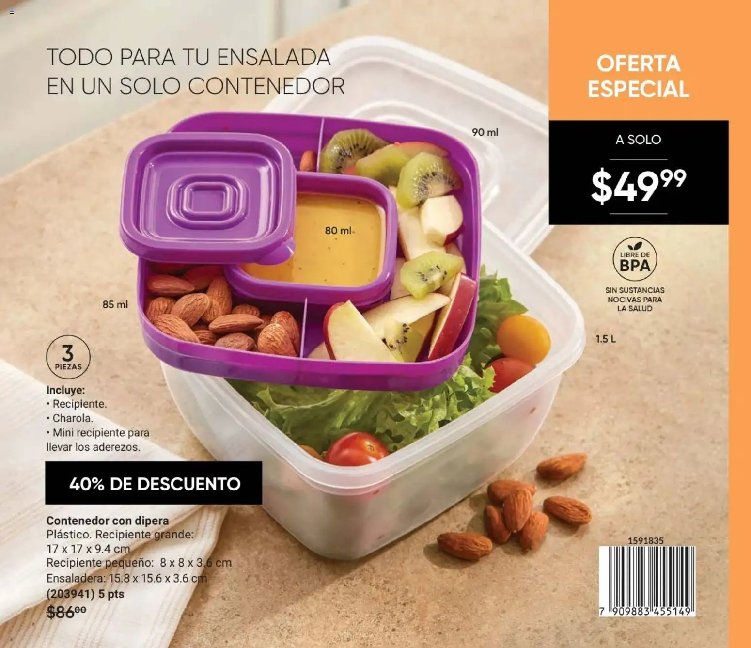 Nuevas ofertas de AVON válidas en toda la República Mexicana desde el 24.04.2026. ¡Encuentra las mejores ofertas en AVON Casa & Estilo 7 2026! | Página: 198 | Productos: Ensaladera, Ensalada, Contenedor