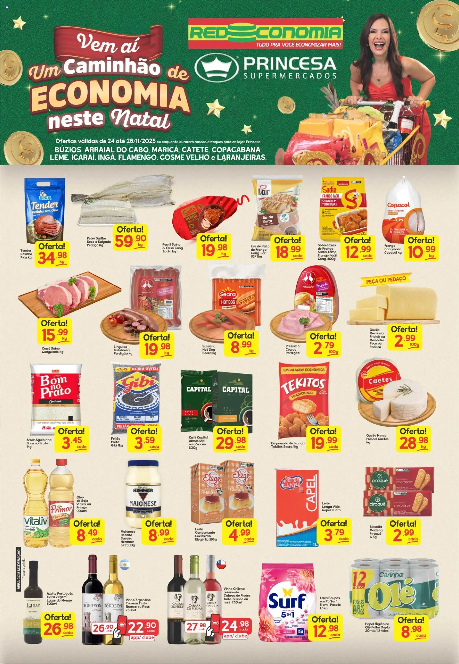 Princesa Folheto - válido de 24.11.2025 | Página: 1 | Produtos: Pernil, Queijo, Óleo, Arroz