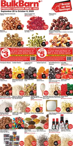 Preview of Bulk Barn weekly flyer from shop Bulk Barn valid from 25.09.2025