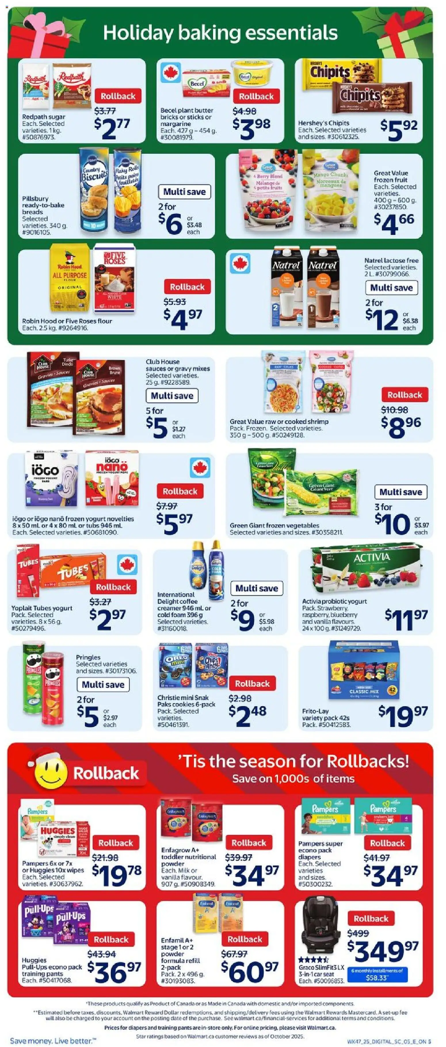 Walmart flyer valid from 18.12.2025 | Page: 7 | Products: Cookies, Powder, Butter, Yogurt