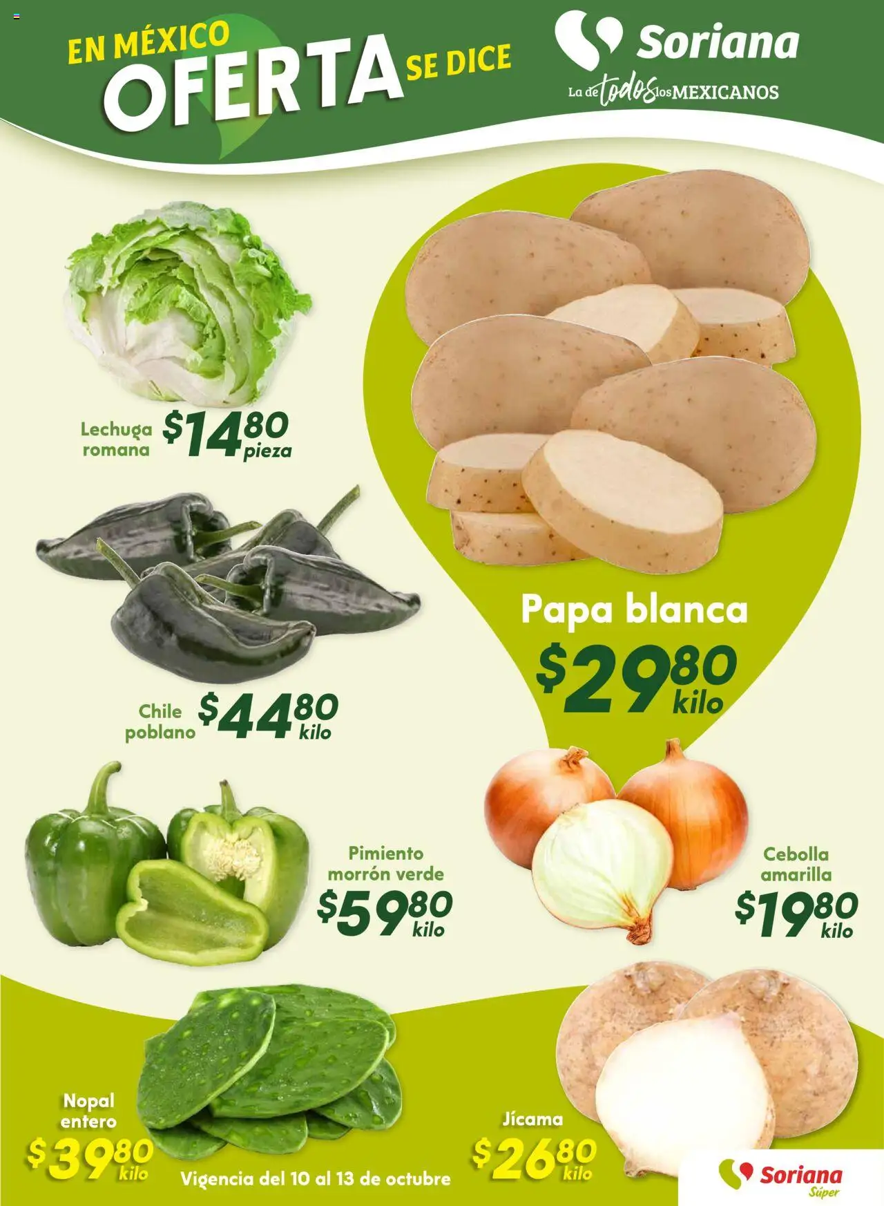 Nuevas ofertas de Soriana válidas en toda la República Mexicana desde el 09.10.2025. ¡Encuentra las mejores ofertas en Soriana - Fin de Semana Súper: Chih, Delicias, Dur y Coah (excepto Saltillo)! | Página: 9 | Productos: Cebolla, Papa, Pimiento