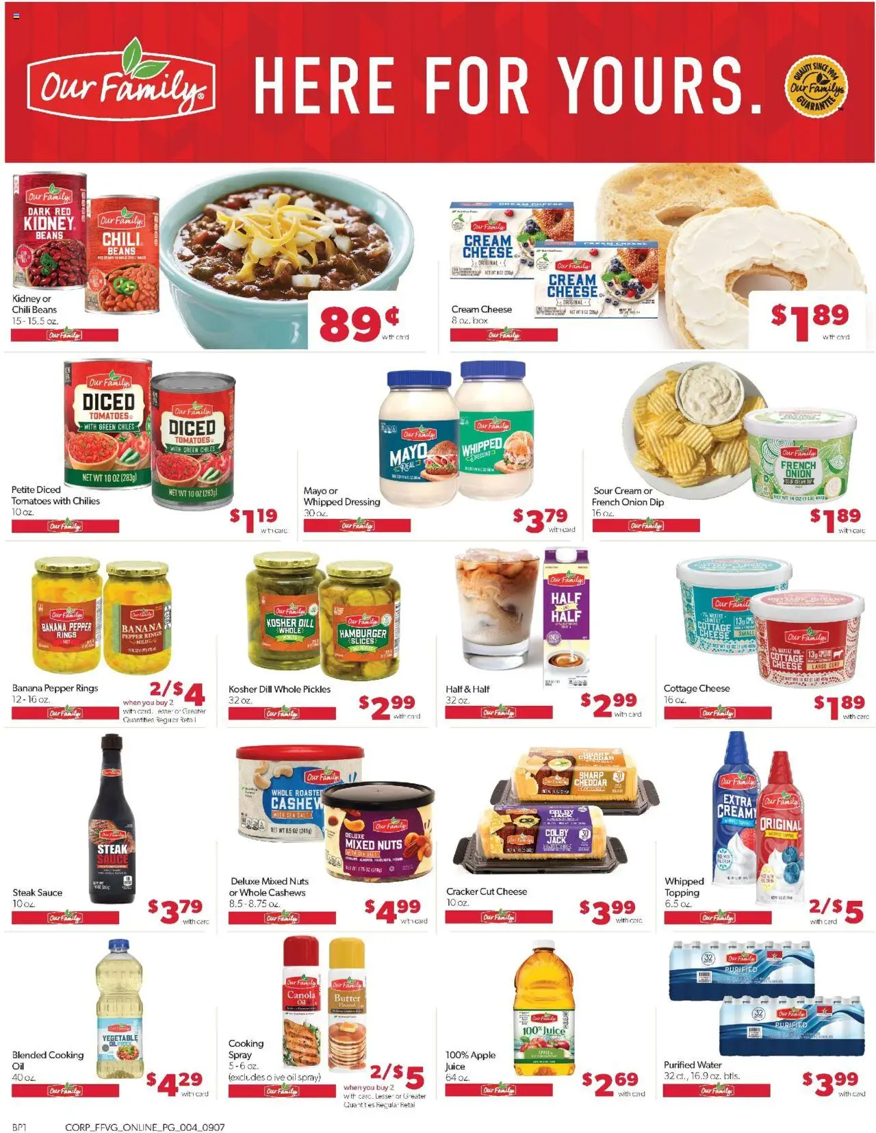 Family Fare Weekly Ad - valid from 07.09.2025 | Page: 8 | Products: Sour cream, Nuts, Water, Pepper