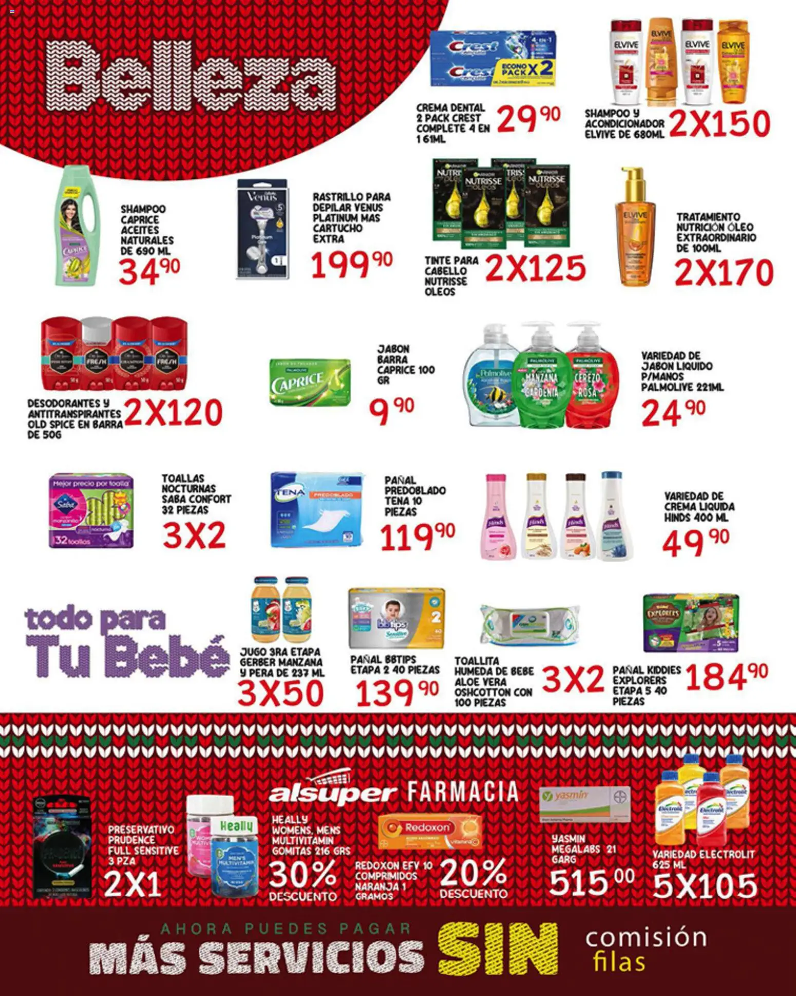 Nuevas ofertas de Alsuper válidas en toda la República Mexicana desde el 21.11.2025. ¡Encuentra las mejores ofertas en Alsuper folleto Chihuahua Estado! | Página: 4 | Productos: Pera, Crema, Toallas, Gomitas