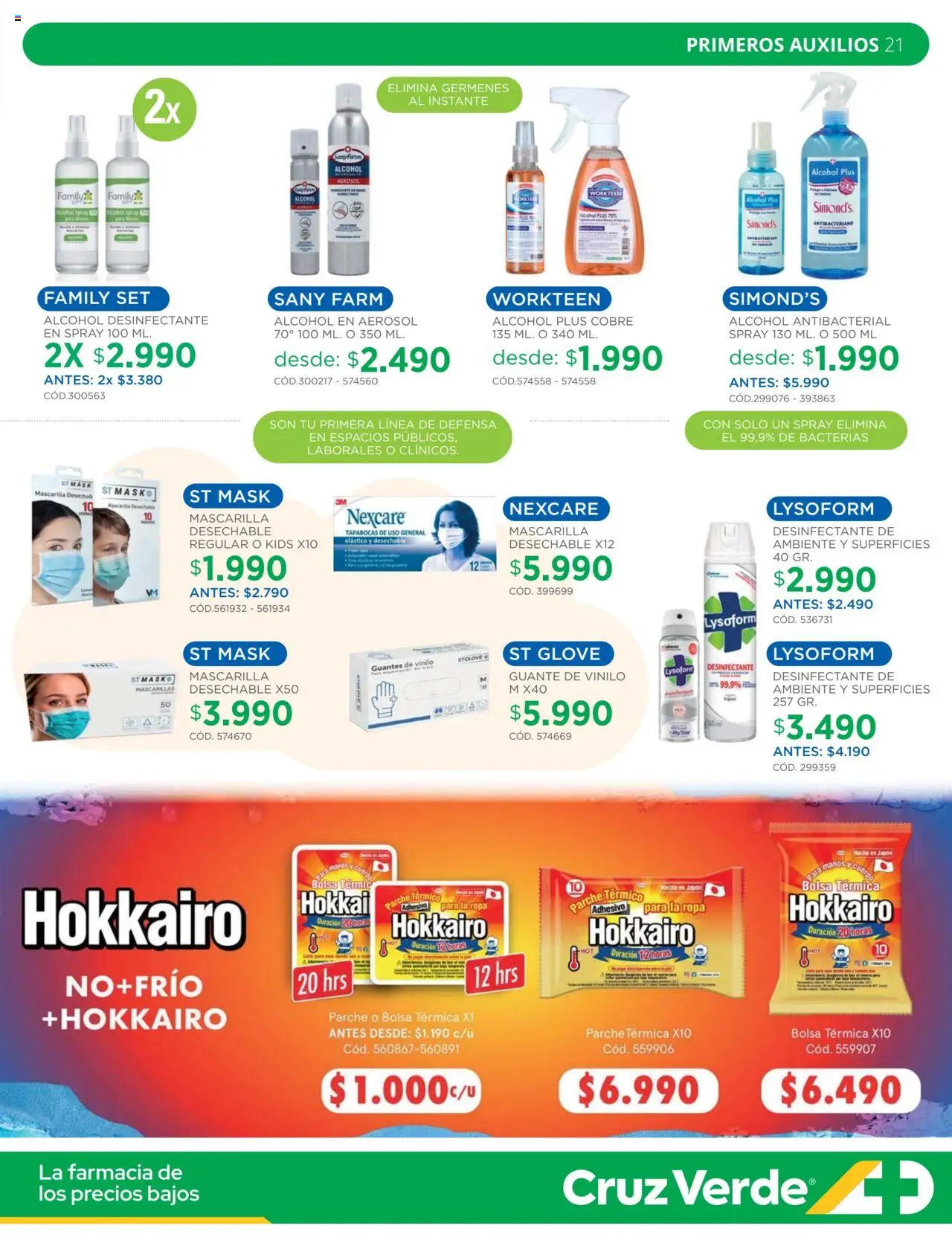 Ofertas Invierno Cruz Verde │ válido desde el 01.08.2025 | Página: 21 | Productos: Térmica, Desinfectante, Ropa, General