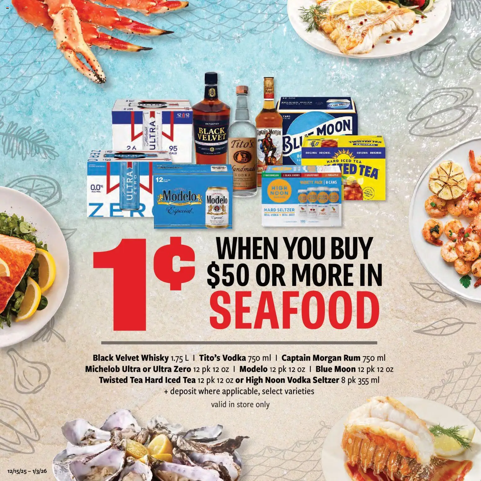 Fareway Weekly Ad - valid from 15.12.2025 | Page: 12 | Products: Tea, Pineapple, Grapefruit, Seafood