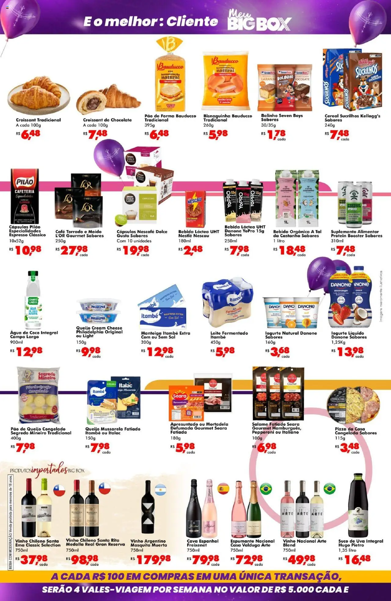 Big Box Folheto - válido de 06.08.2025 | Página: 2 | Produtos: Nescau, Manteiga, Sal, Pão de queijo