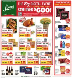 Preview of Lowes Foods weekly ads valid from 17.09.2025