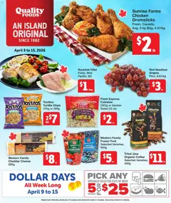 Preview of Quality Foods weekly flyer / circulaire from shop Quality Foods valid from 09.04.2026