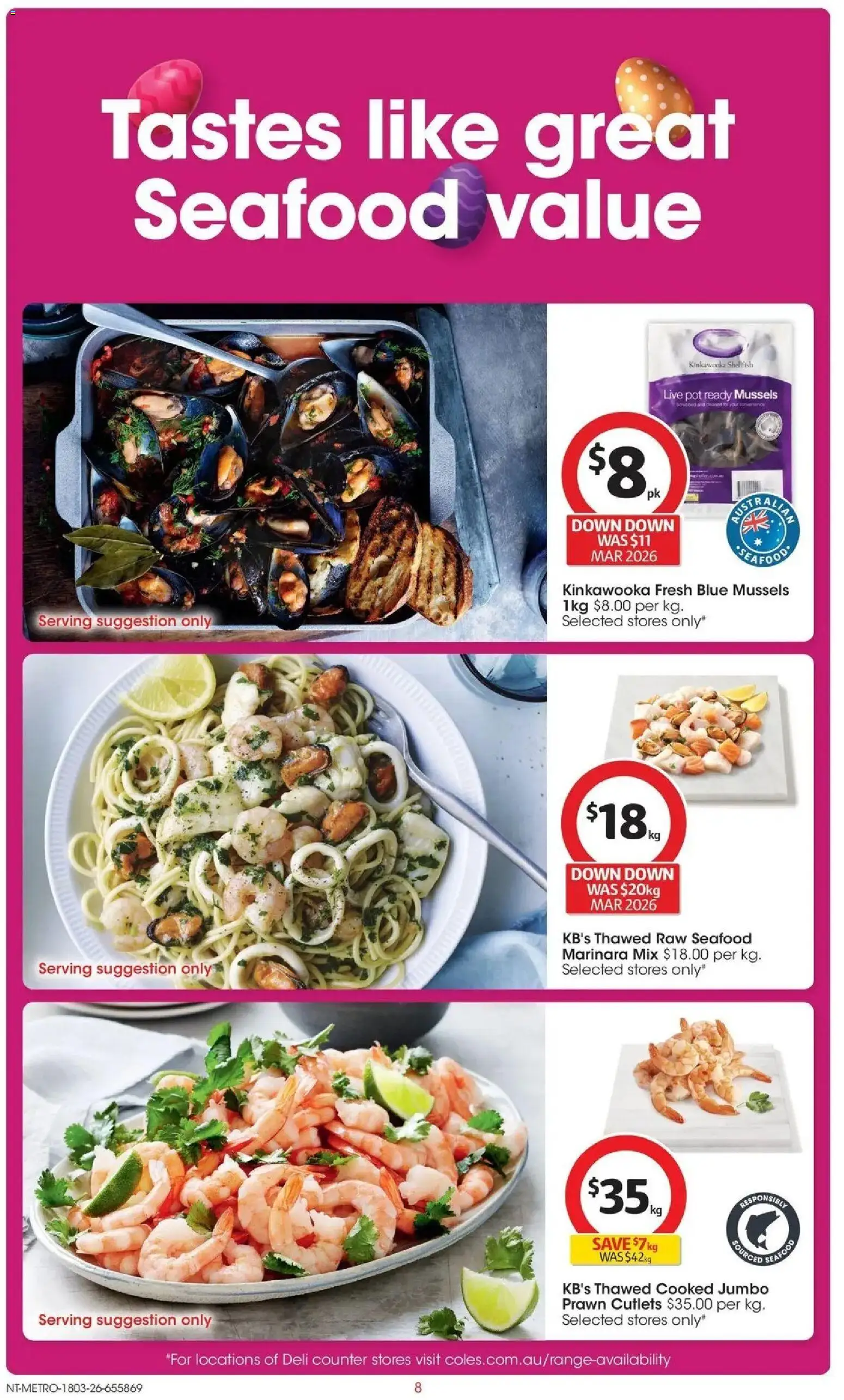 Coles catalogue - valid from 17.03.2026 | Page: 8 | Products: Pot, Seafood