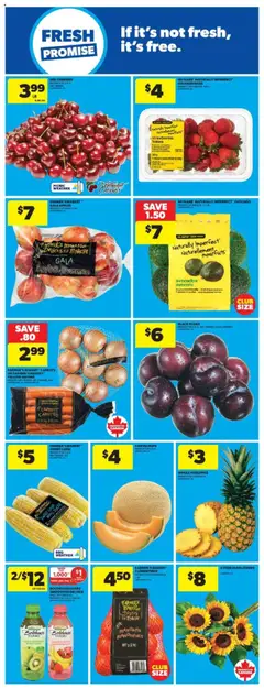 Real Canadian Superstore flyer valid from 17.07.2025 | Page: 6 | Products: Pineapple, Strawberries, Juice, Apples