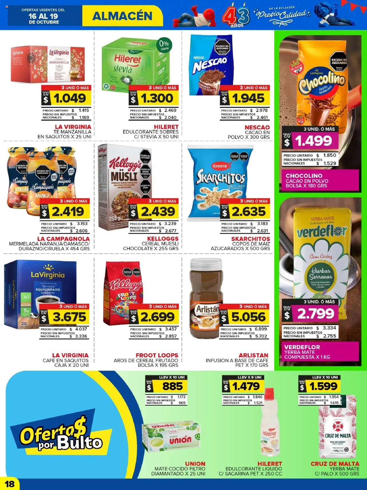 Carrefour Maxi catálogo - San Luis │ válido desde el 16.10.2025 | Página: 18 | Productos: Aros, Edulcorante, Café, Cereales