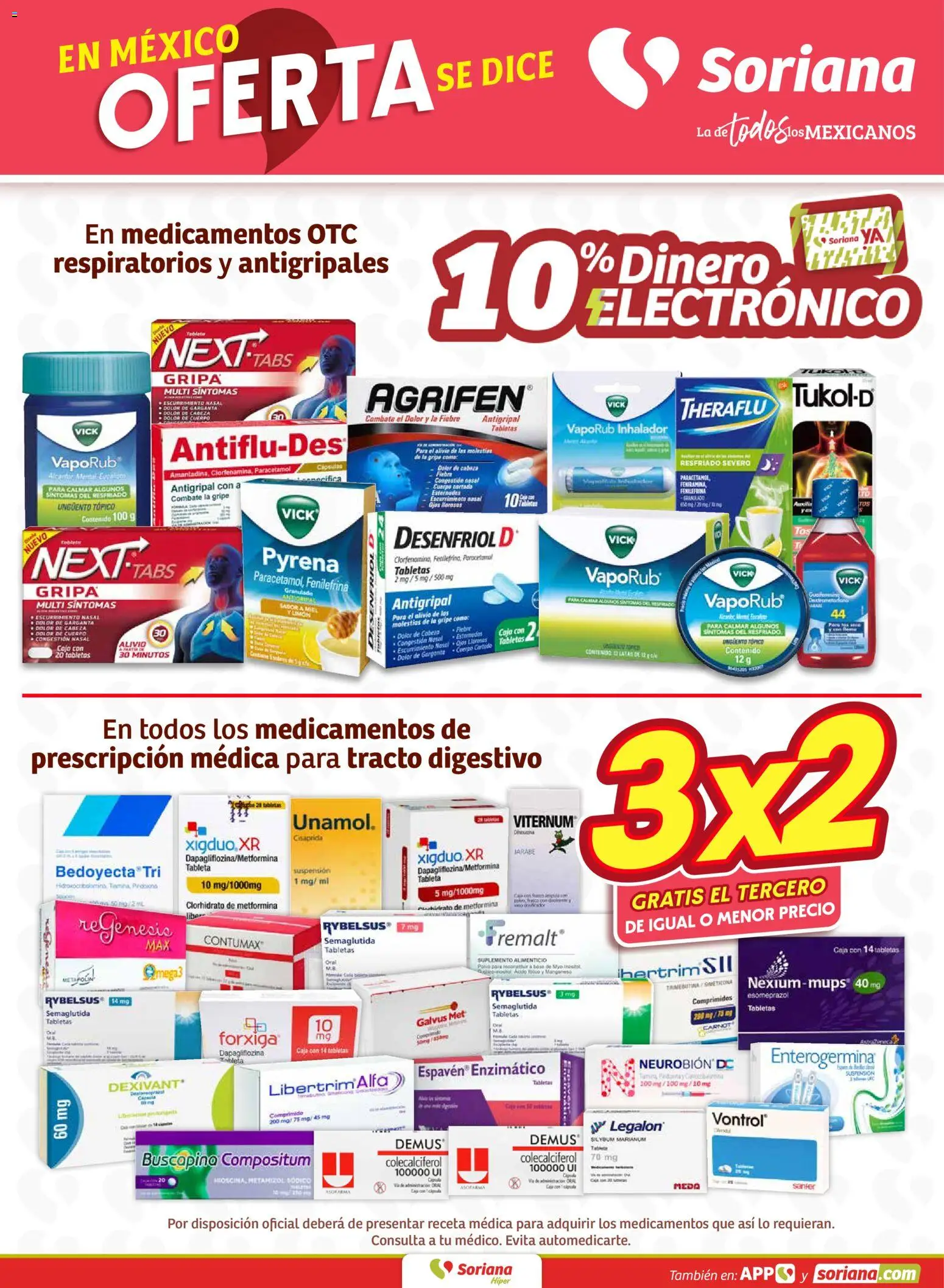 Nuevas ofertas de Soriana válidas en toda la República Mexicana desde el 05.02.2026. ¡Encuentra las mejores ofertas en Soriana - Fin de Semana Híper: Ags, Nay, Jal, Qro, Col, Mich, Gto, Hgo, Tlax, Mor, Pue, Gro, Oax, Edo. de Mex, Valle de México, Za! | Página: 10