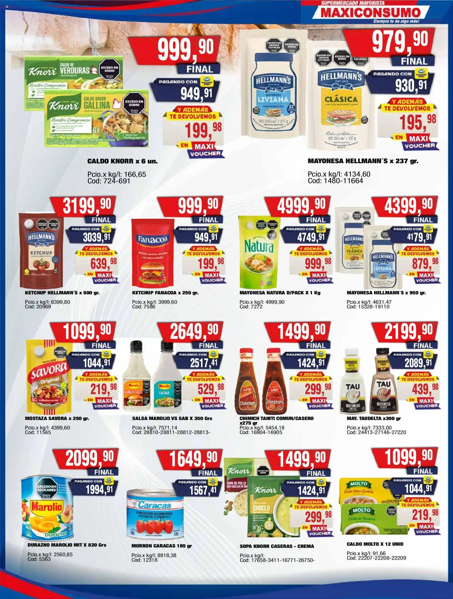 Maxiconsumo ofertas │ válido desde el 13.04.2026 | Página: 5 | Productos: Ketchup, Mostaza, Té, Crema