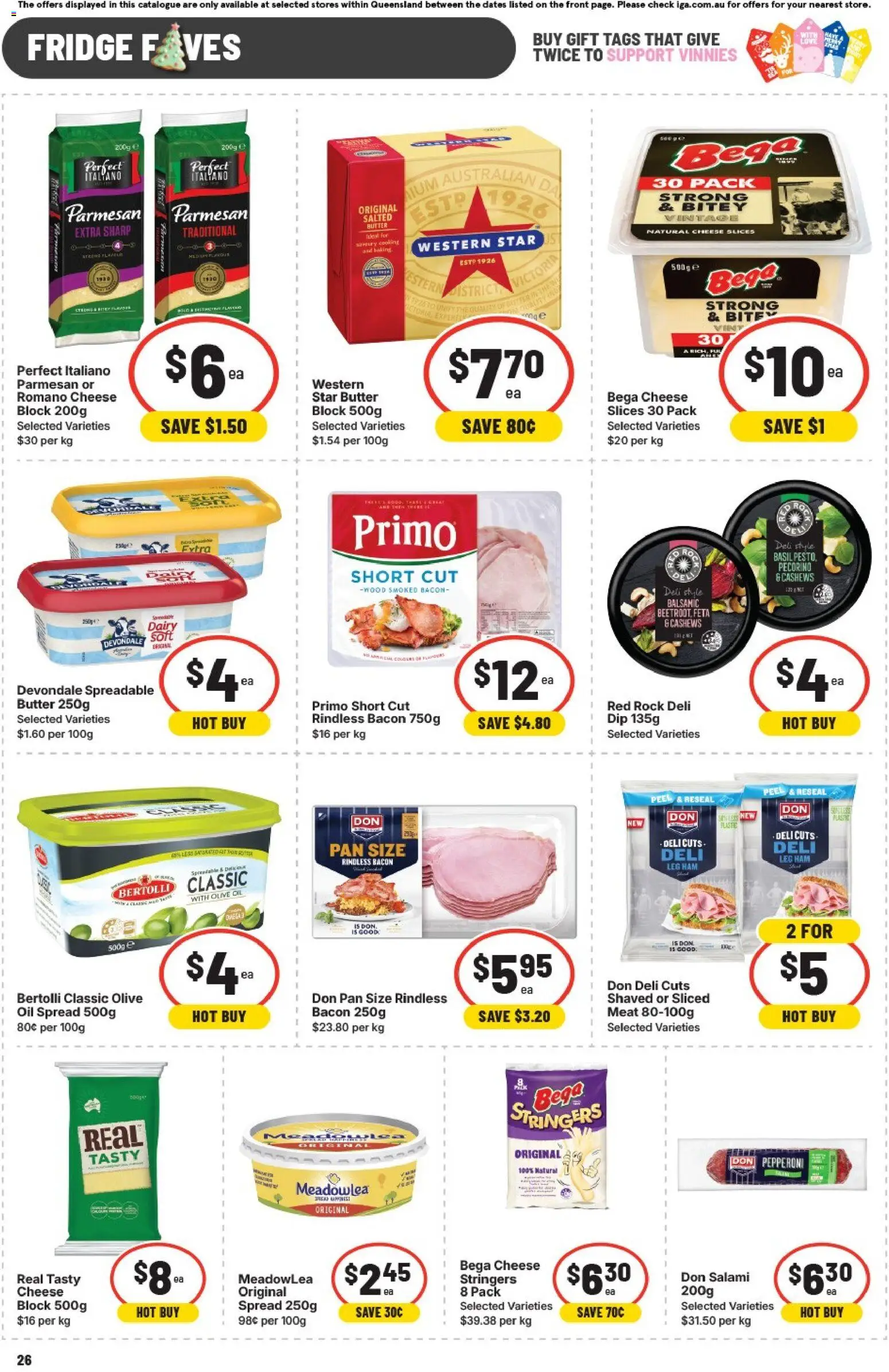 IGA catalogue - valid from 19.11.2025 | Page: 27 | Products: Bacon, Butter, Meat, Wood