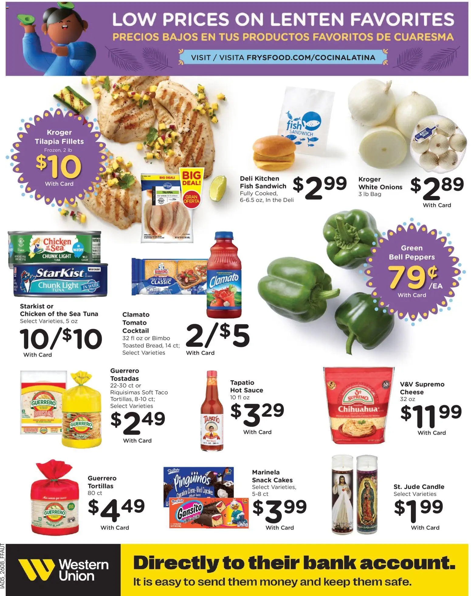 Fry's Food Weekly Ad - valid from 25.03.2026 | Page: 14 | Products: Peppers, Chocolate, Water, Sauce