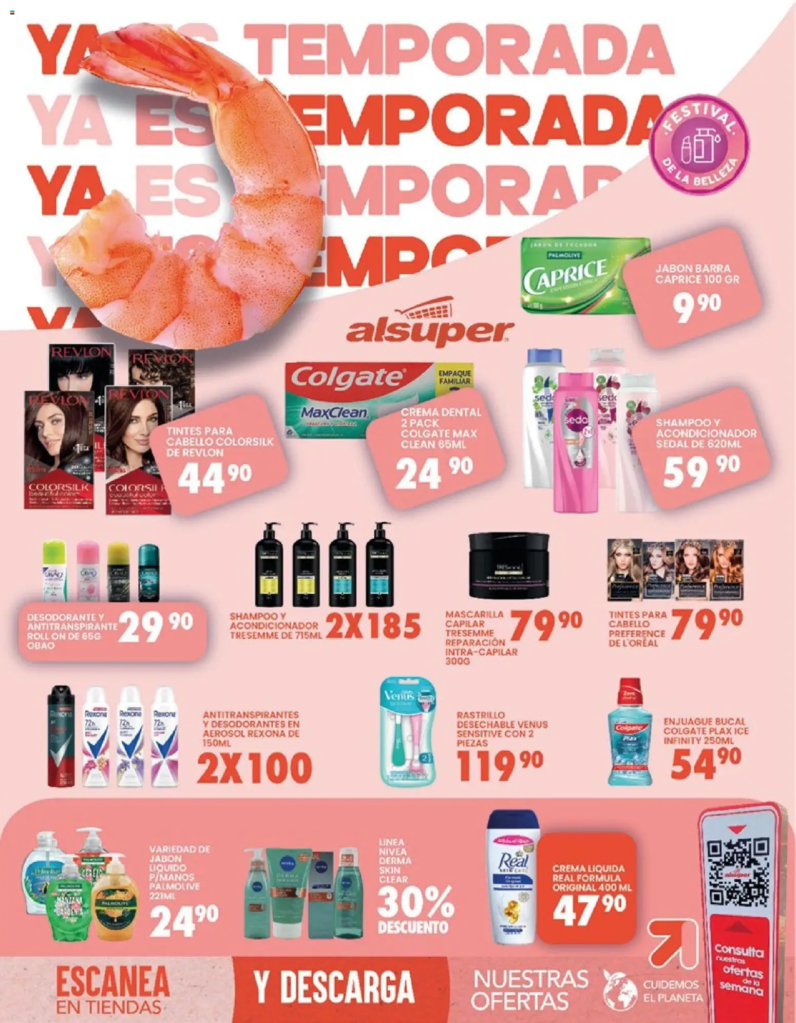 Nuevas ofertas de Alsuper válidas en toda la República Mexicana desde el 13.03.2026. ¡Encuentra las mejores ofertas en Alsuper folleto Casas Grandes! | Página: 8 | Productos: Enjuague bucal, Mascarilla, Acondicionador, Jabón