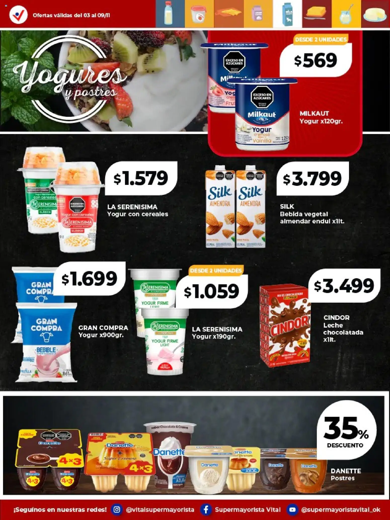 Vital - Especial de frescos - Posadas │ válido desde el 03.11.2025 | Página: 5 | Productos: Leche, Almendra, Chocolate, Chocolatada