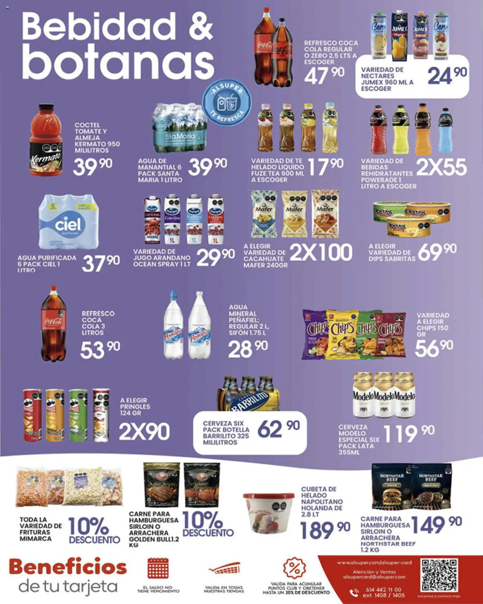 Nuevas ofertas de Alsuper válidas en toda la República Mexicana desde el 07.04.2026. ¡Encuentra las mejores ofertas en Alsuper folleto Zacatecas! | Página: 7 | Productos: Cacahuate, Papas fritas, Helado, Botella