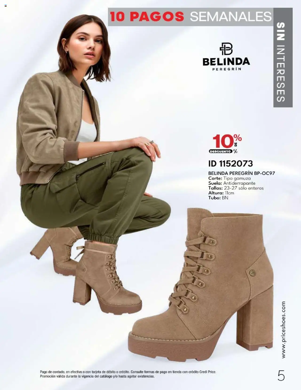 Nuevas ofertas de Price Shoes válidas en toda la República Mexicana desde el 14.10.2025. ¡Encuentra las mejores ofertas en Price Shoes - Catálogo - 10 Pagos sin Intereses! | Página: 5 | Productos: Gamuza